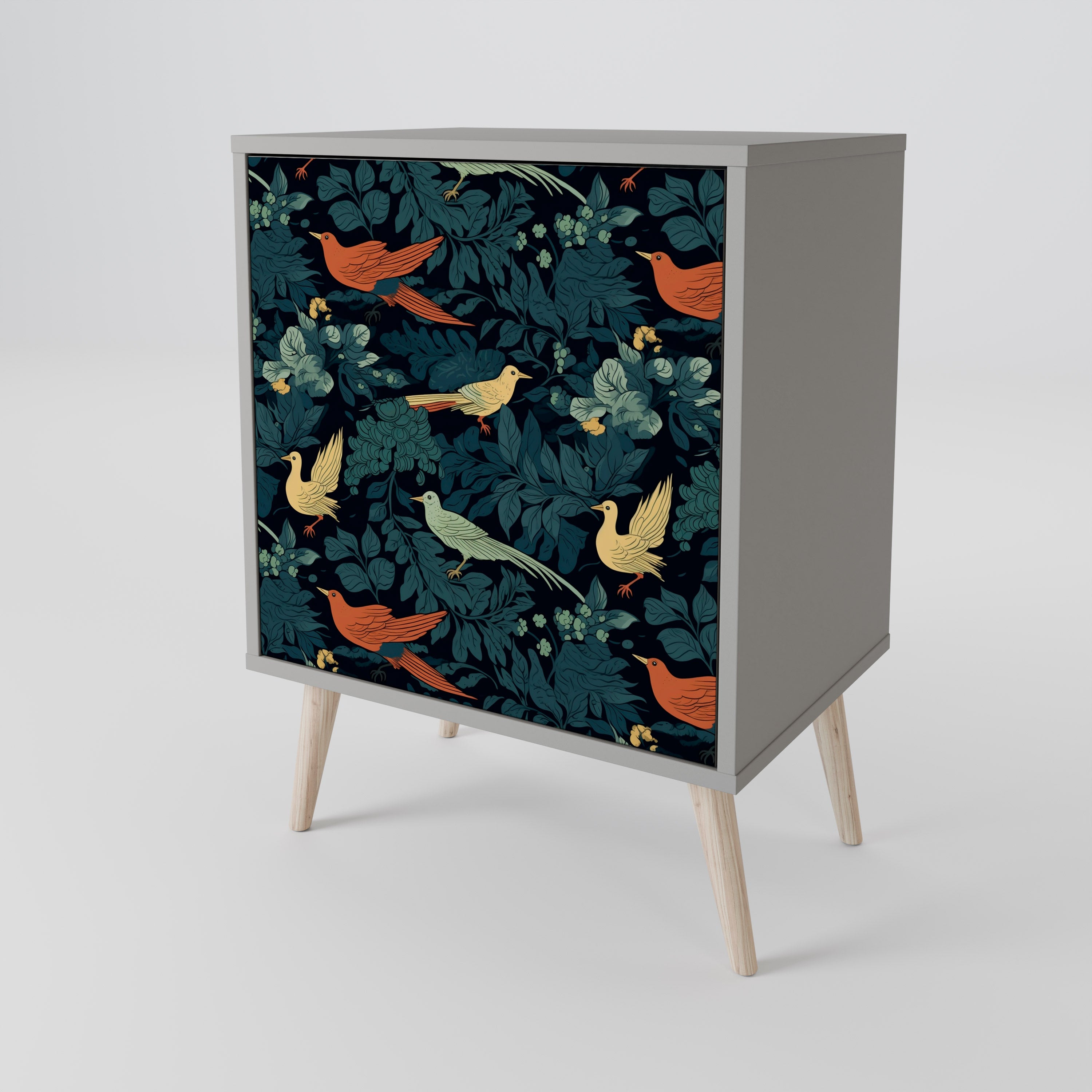 FOWL ORNAMENT Sideboard mit 1 Tür in Grau
