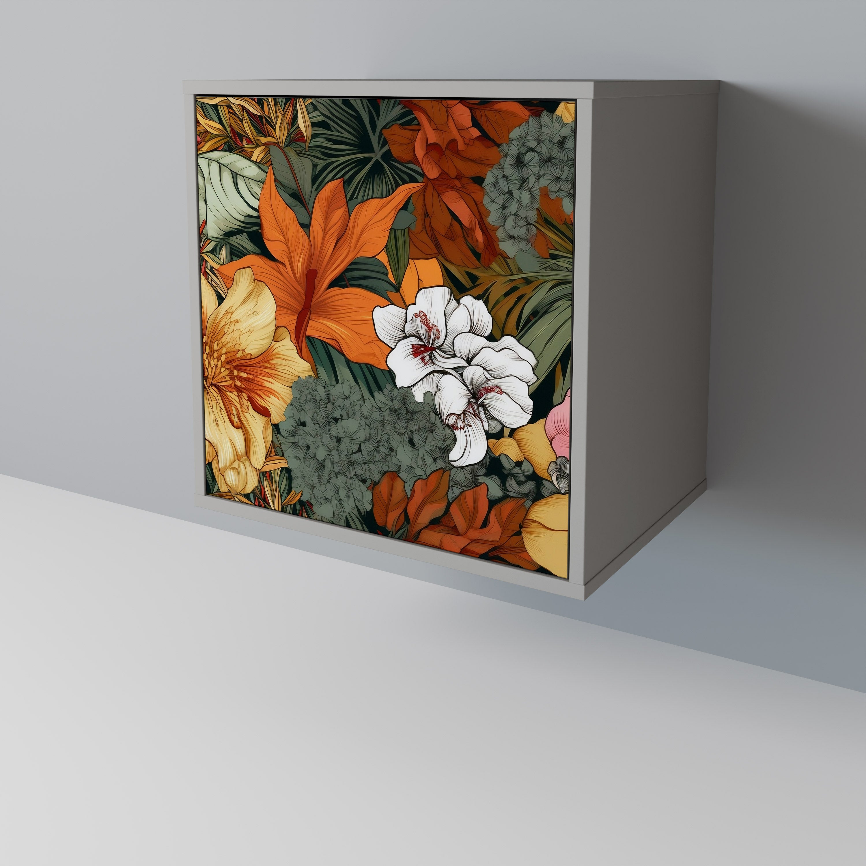 RADIANT FLORA Sideboard mit 1 Tür in Grau