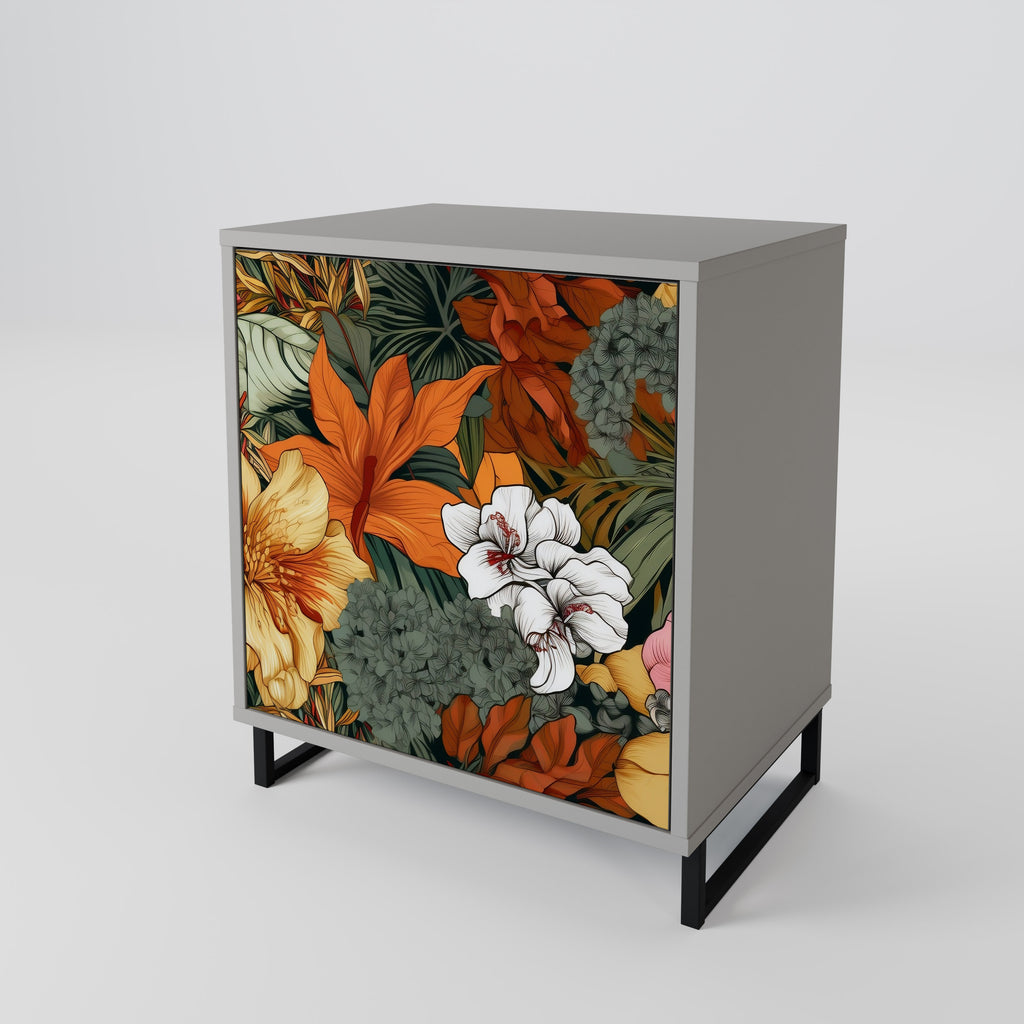 RADIANT FLORA Sideboard mit 1 Tür in Grau