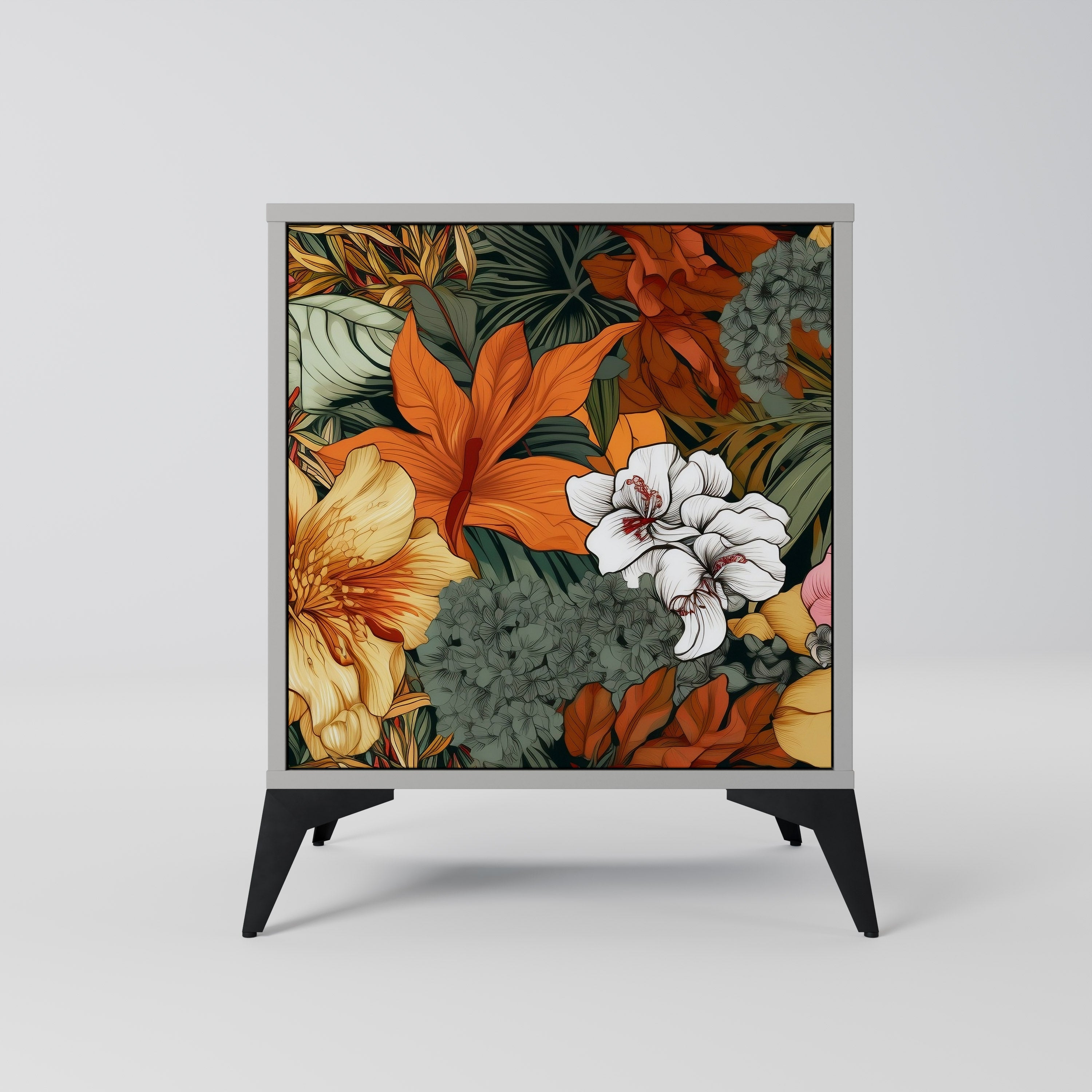 RADIANT FLORA Sideboard mit 1 Tür in Grau