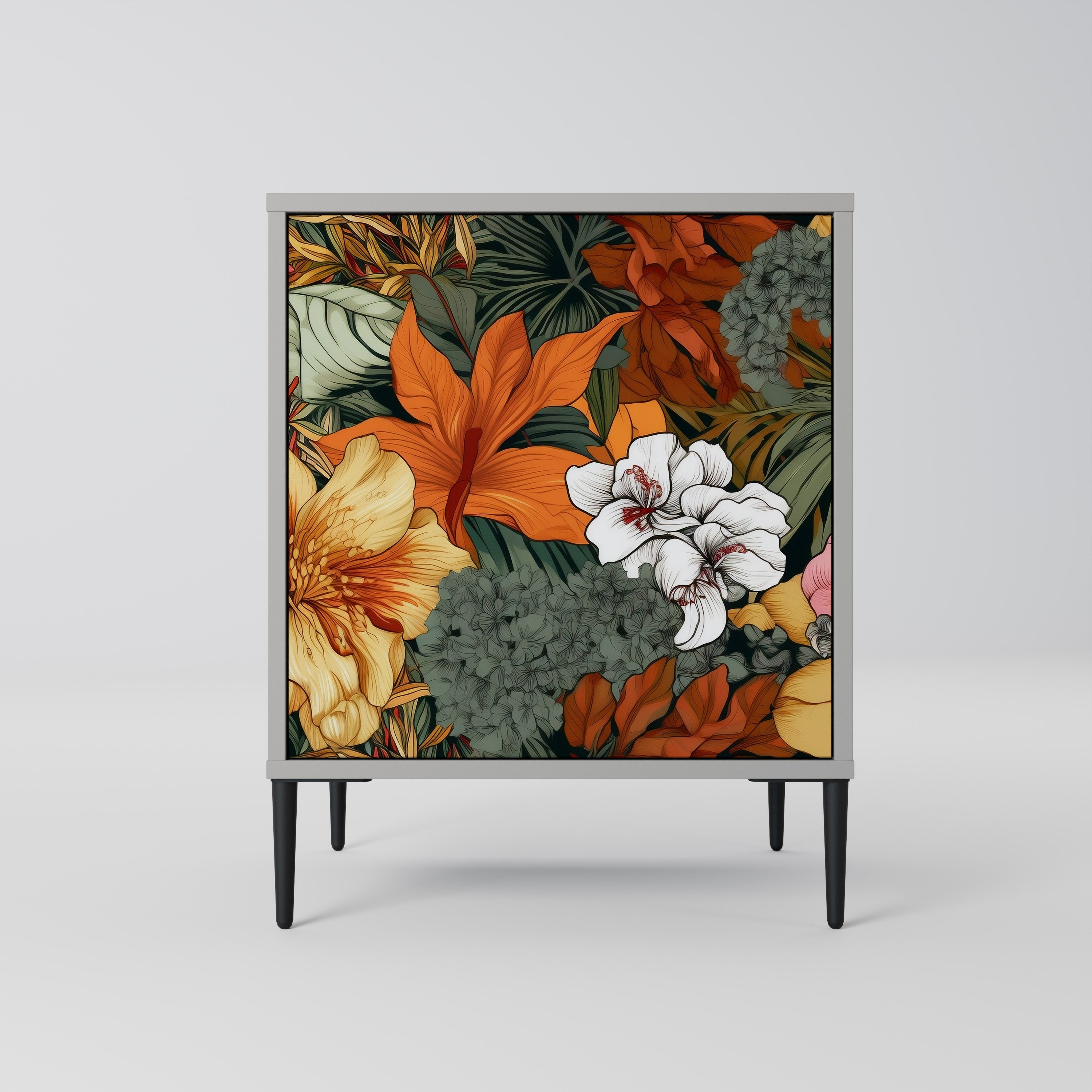 RADIANT FLORA Sideboard mit 1 Tür in Grau