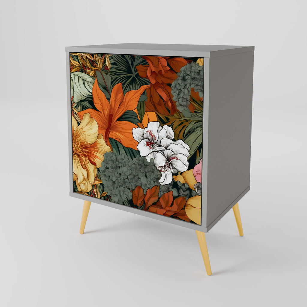 RADIANT FLORA Sideboard mit 1 Tür in Grau