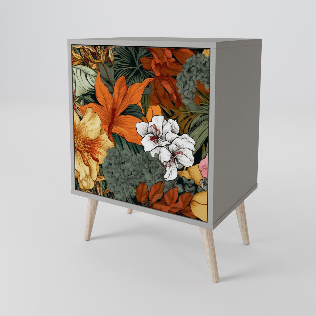 RADIANT FLORA Sideboard mit 1 Tür in Grau