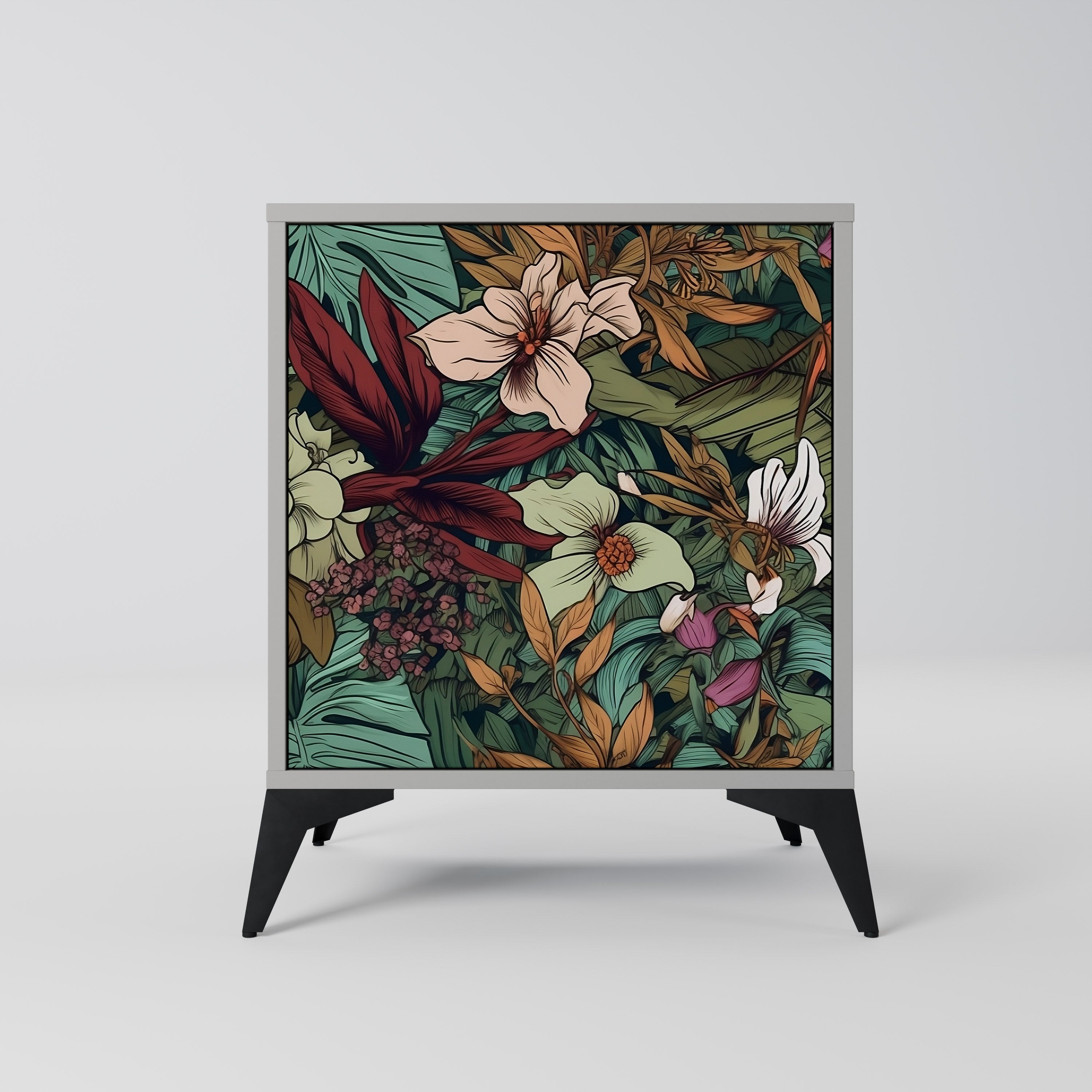 BOTANICAL EMERGENCE Sideboard mit 1 Tür in Grau