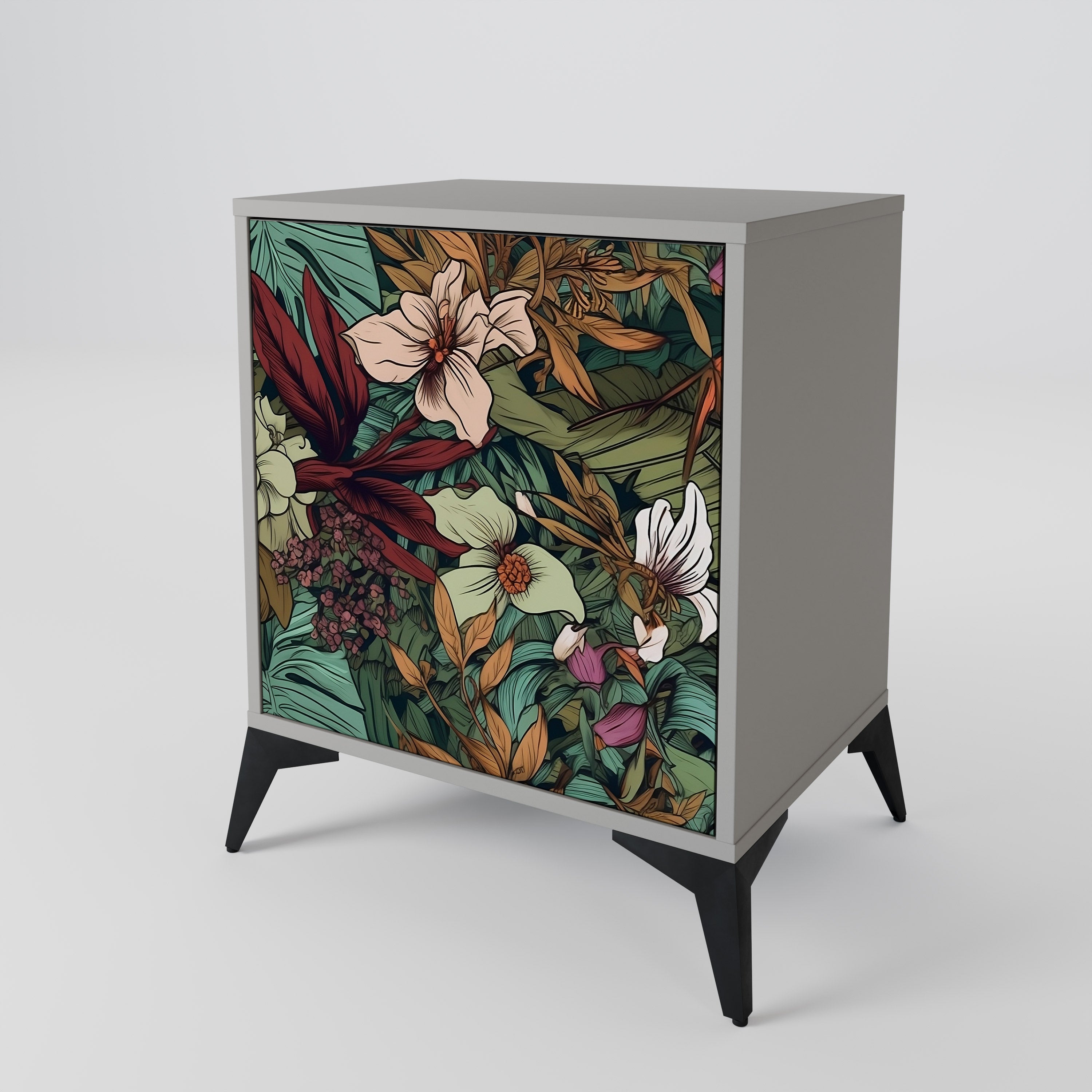 BOTANICAL EMERGENCE Sideboard mit 1 Tür in Grau