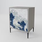 THE GREAT WAVE AT KANAGAWA Sideboard mit 1 Tür in Grau
