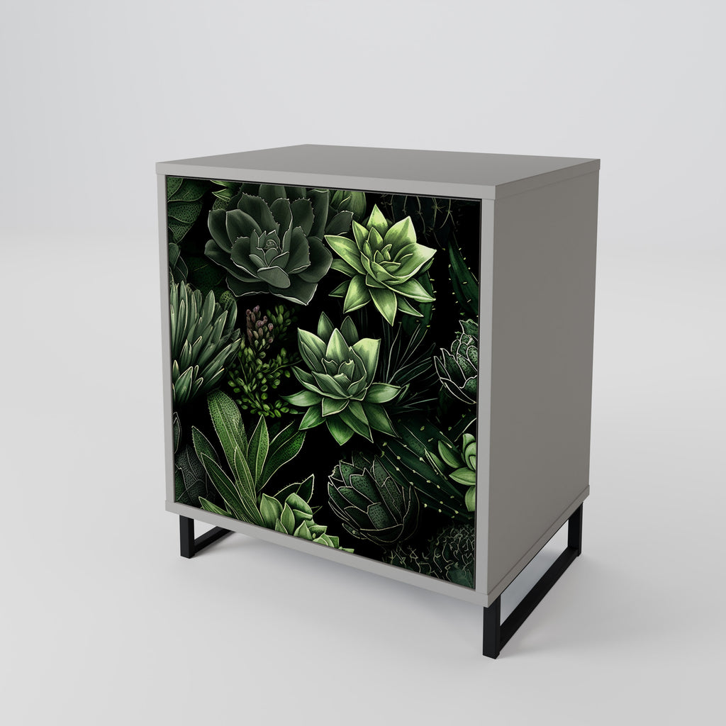 SUCCULENT JUNGLE Sideboard mit 1 Tür in Grau