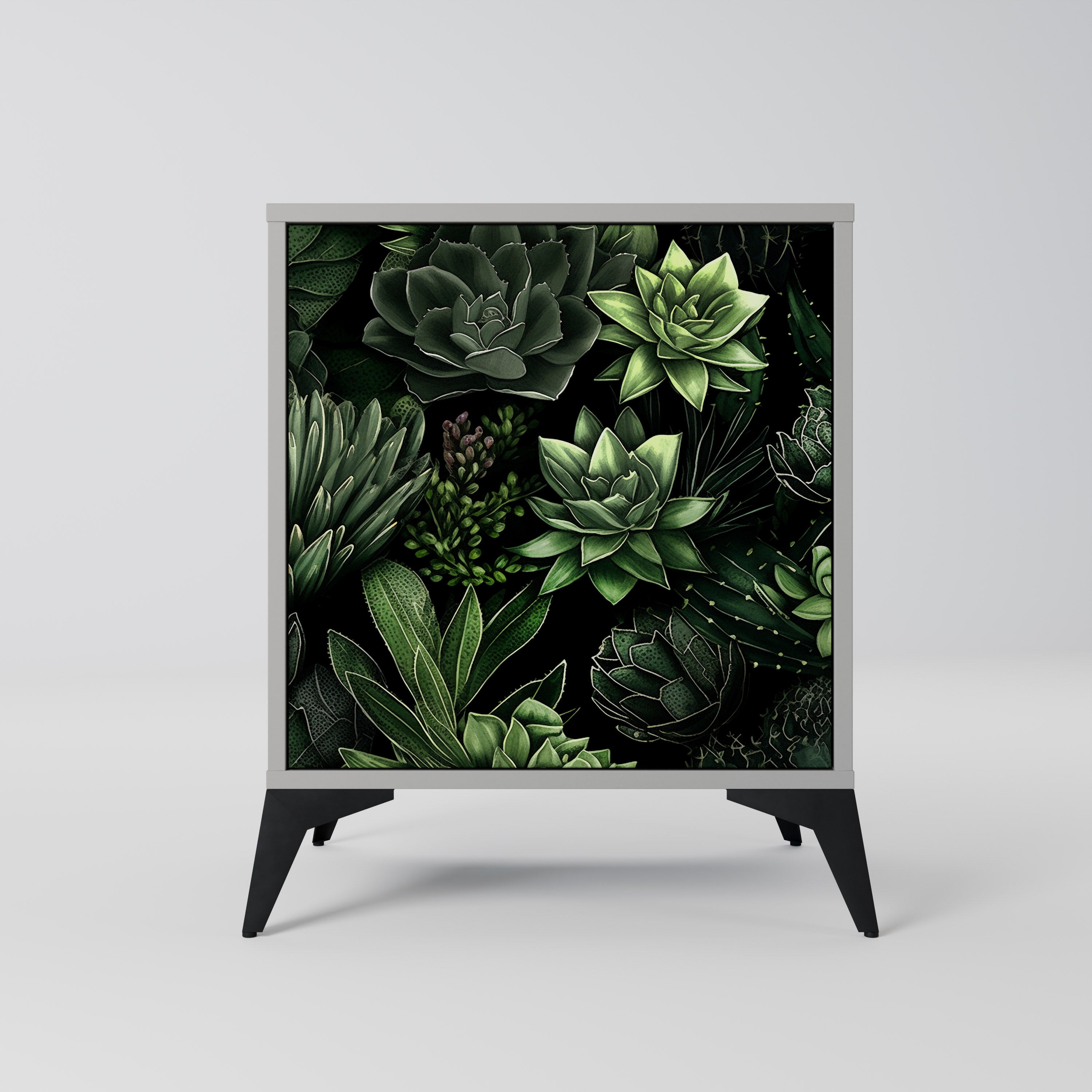 SUCCULENT JUNGLE Sideboard mit 1 Tür in Grau