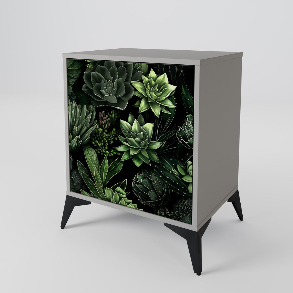 SUCCULENT JUNGLE Sideboard mit 1 Tür in Grau