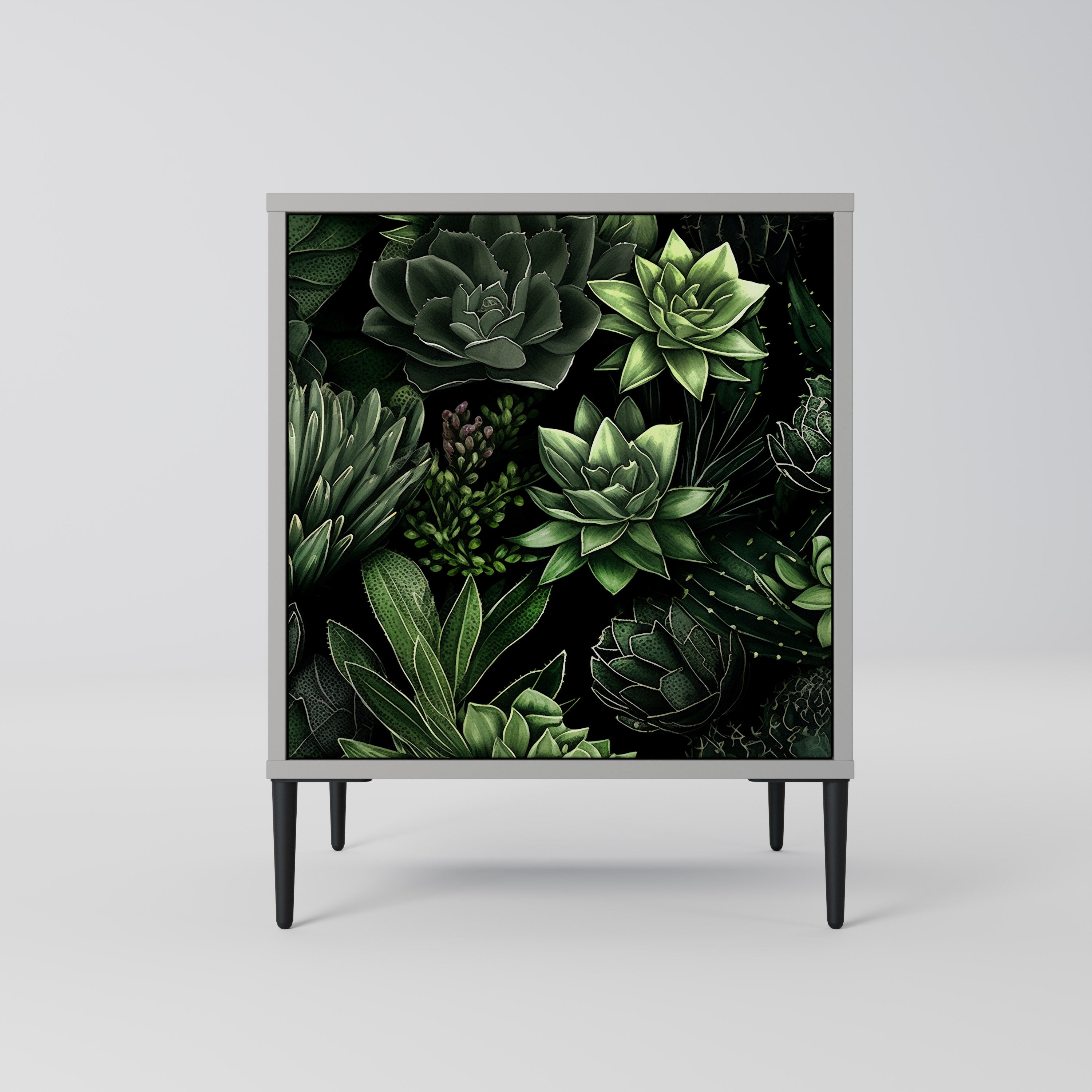 SUCCULENT JUNGLE Sideboard mit 1 Tür in Grau