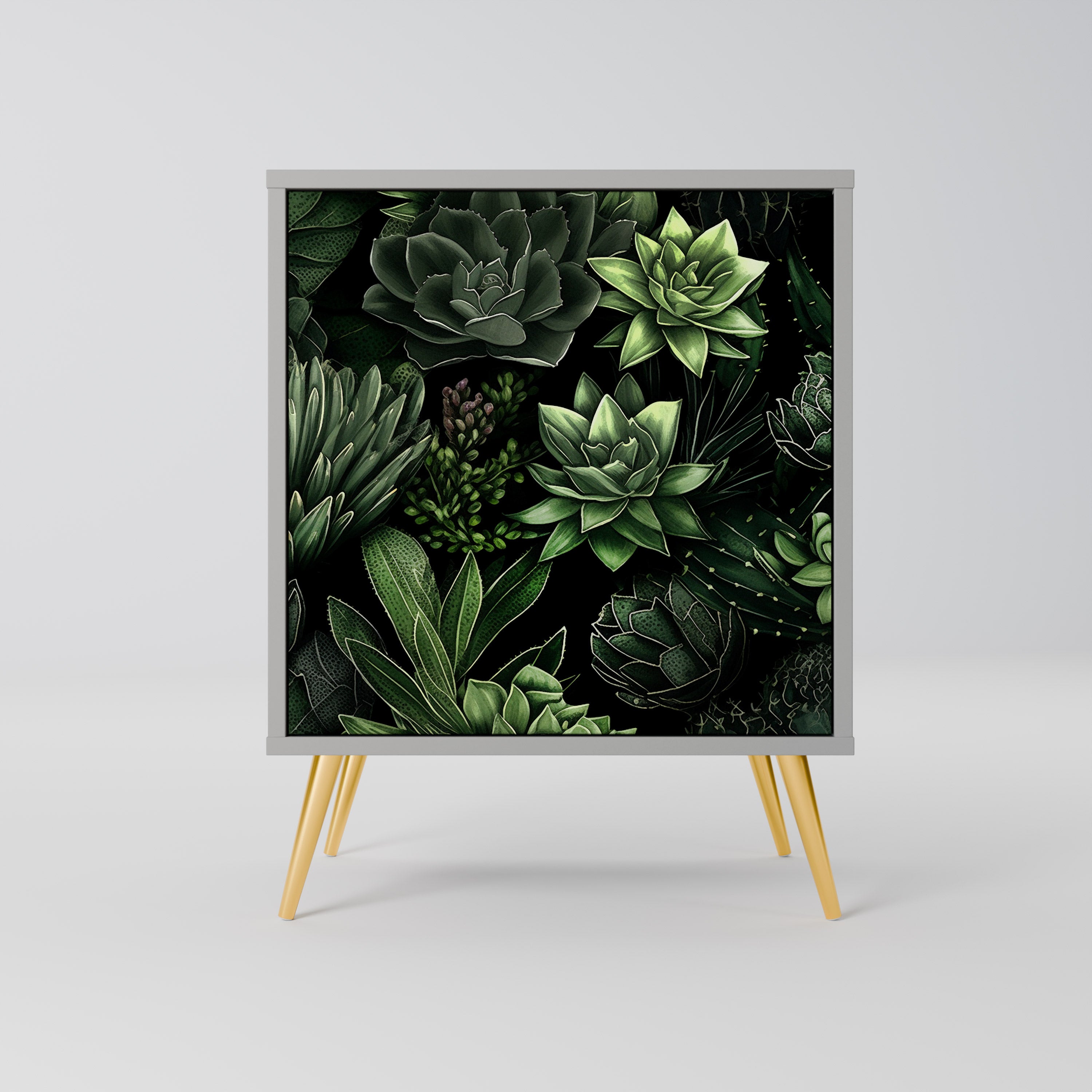 SUCCULENT JUNGLE Sideboard mit 1 Tür in Grau