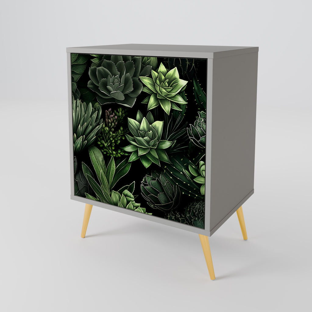 SUCCULENT JUNGLE Sideboard mit 1 Tür in Grau