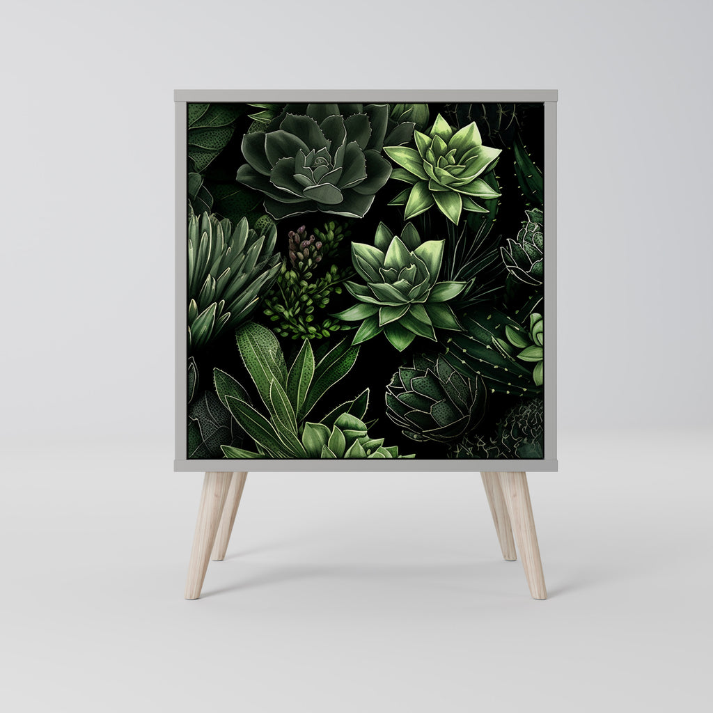 SUCCULENT JUNGLE Sideboard mit 1 Tür in Grau