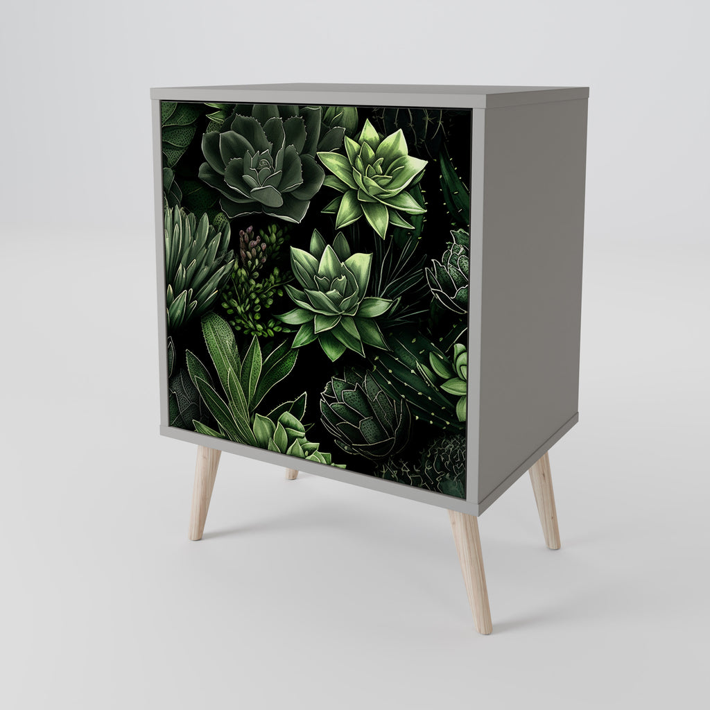 SUCCULENT JUNGLE Sideboard mit 1 Tür in Grau