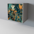 FLORAL SERENITY Sideboard mit 1 Tür in Grau