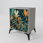 FLORAL SERENITY Sideboard mit 1 Tür in Grau