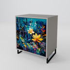 MIDNIGHT BLOSSOM Sideboard mit 1 Tür in Grau