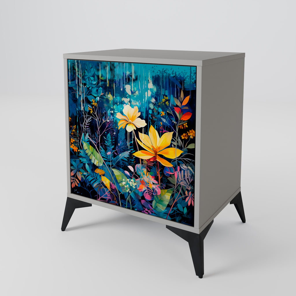 MIDNIGHT BLOSSOM Sideboard mit 1 Tür in Grau