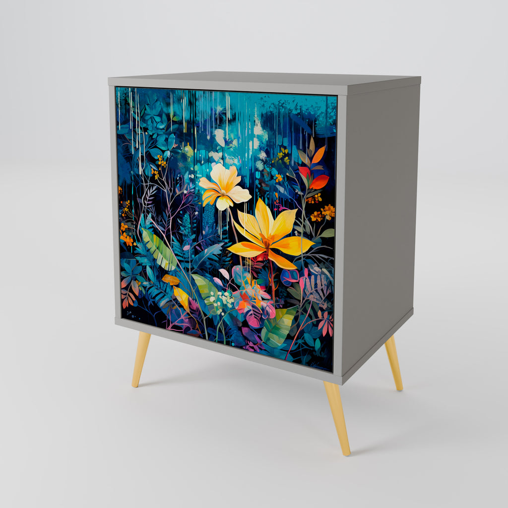 MIDNIGHT BLOSSOM Sideboard mit 1 Tür in Grau