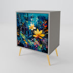 MIDNIGHT BLOSSOM Sideboard mit 1 Tür in Grau