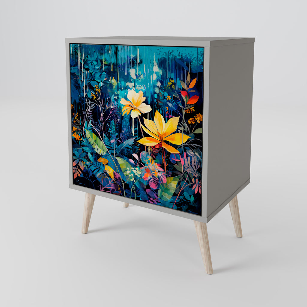 MIDNIGHT BLOSSOM Sideboard mit 1 Tür in Grau