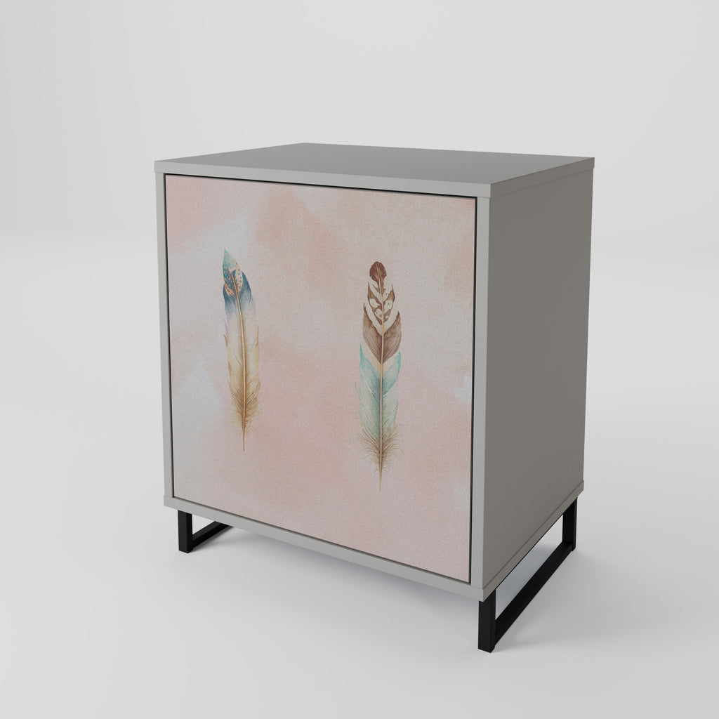 THE DELIQUESCE Sideboard mit 1 Tür in Grau