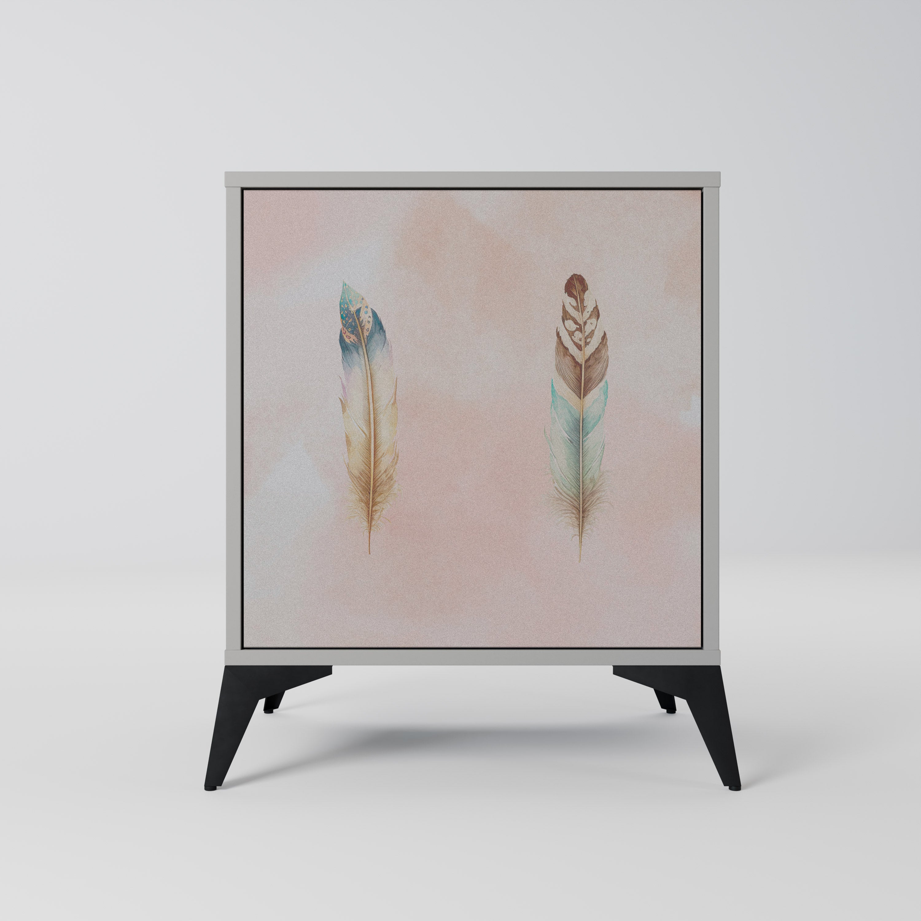 THE DELIQUESCE Sideboard mit 1 Tür in Grau