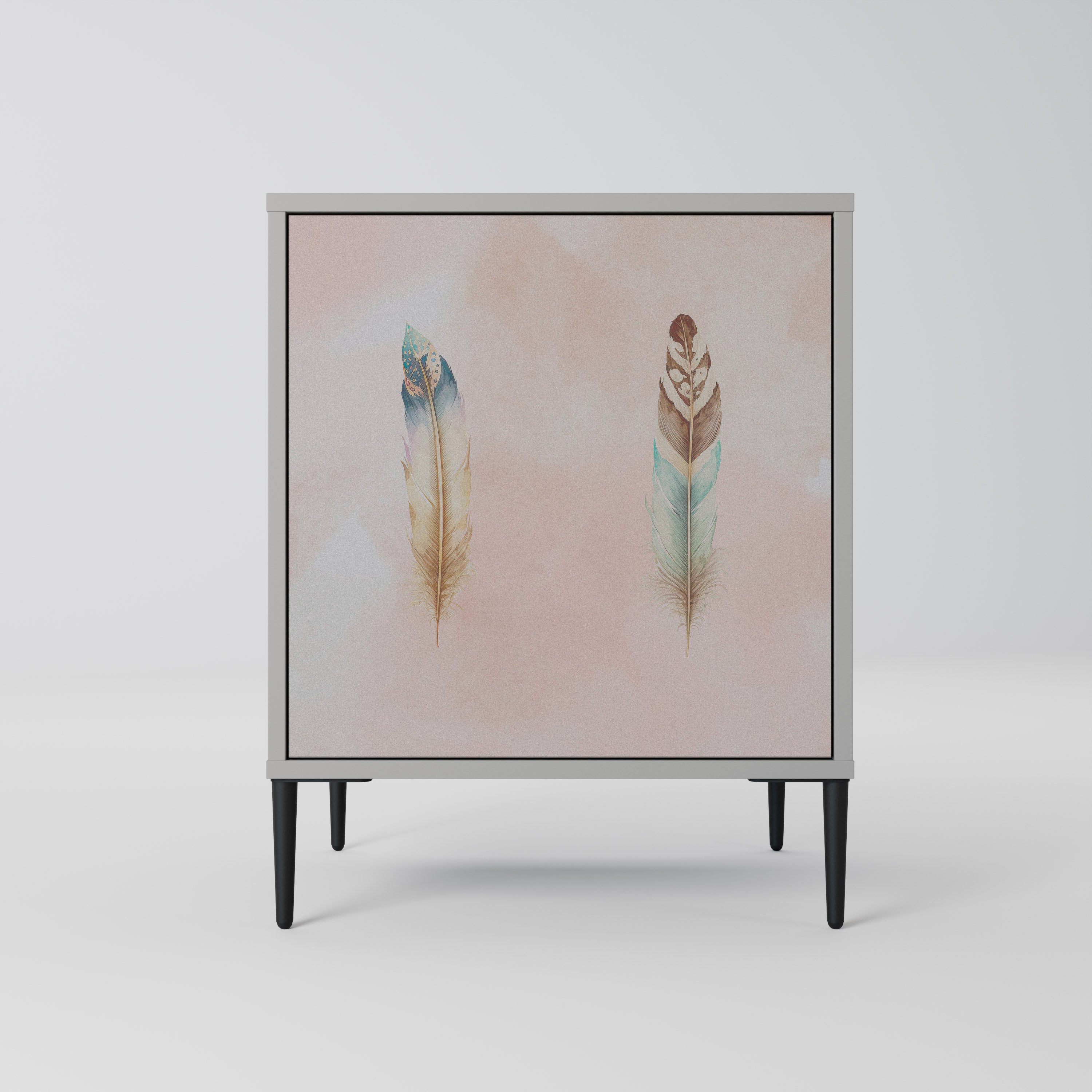 THE DELIQUESCE Sideboard mit 1 Tür in Grau