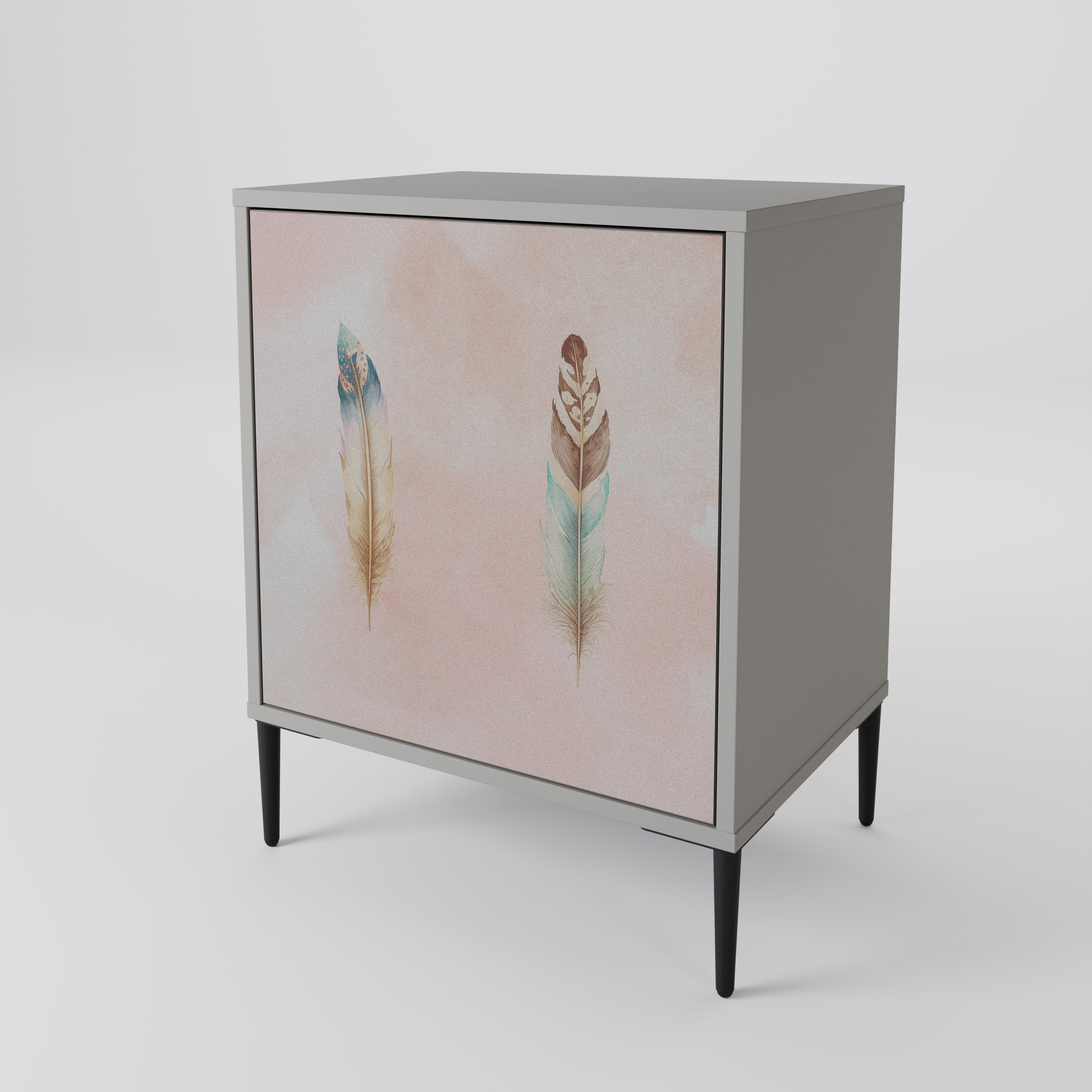 THE DELIQUESCE Sideboard mit 1 Tür in Grau