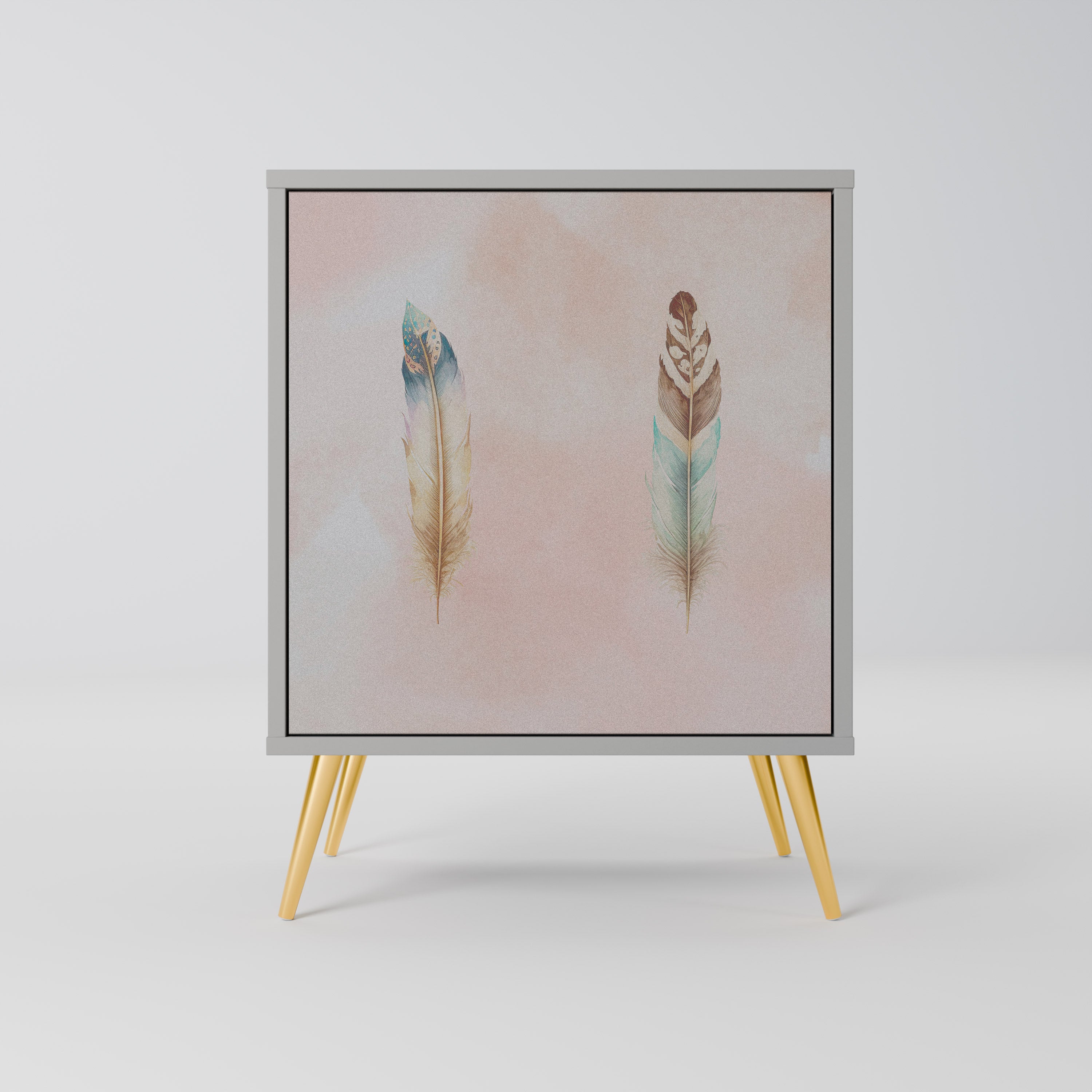 THE DELIQUESCE Sideboard mit 1 Tür in Grau