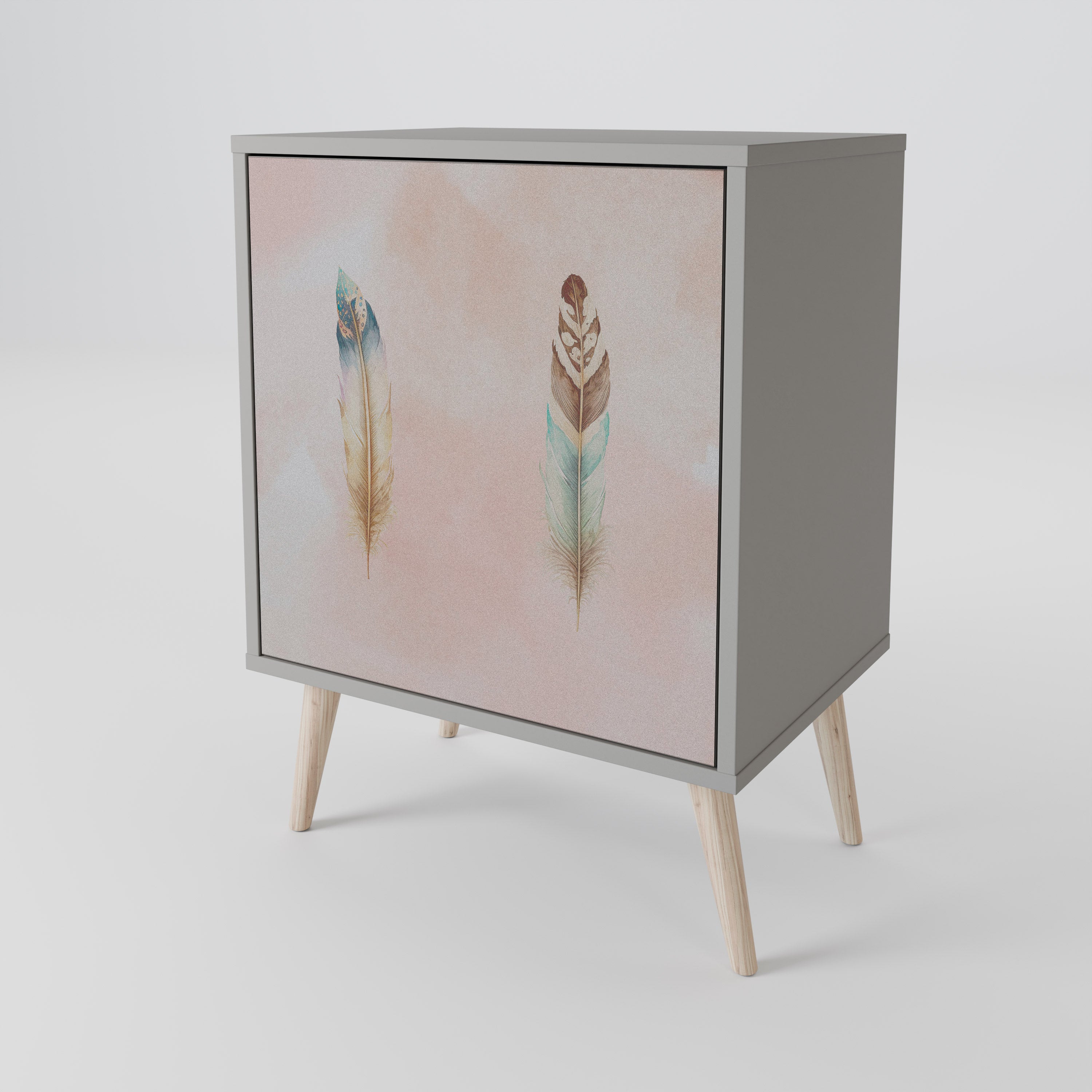 THE DELIQUESCE Sideboard mit 1 Tür in Grau