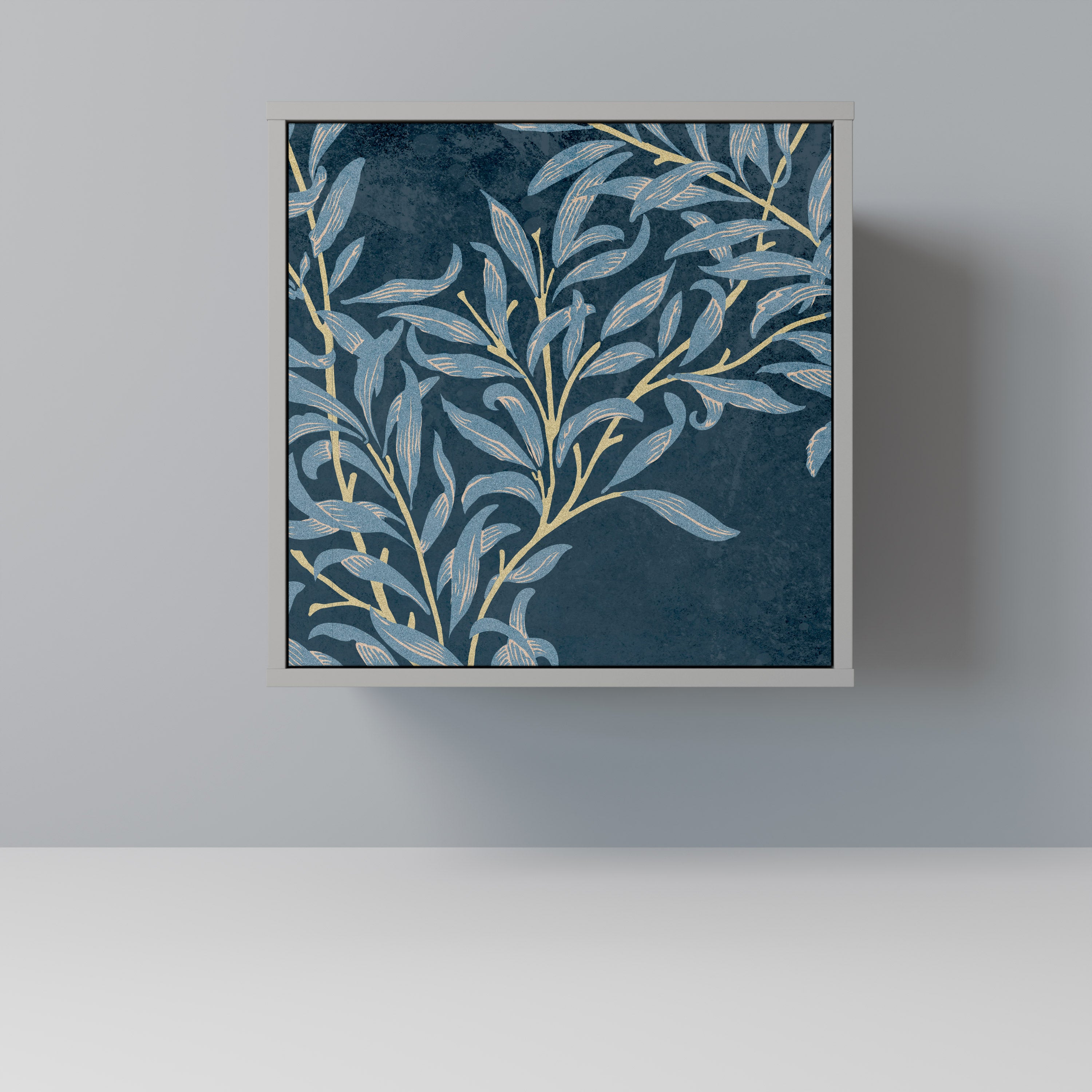 BLUE LEAVES Sideboard mit 1 Tür in Grau