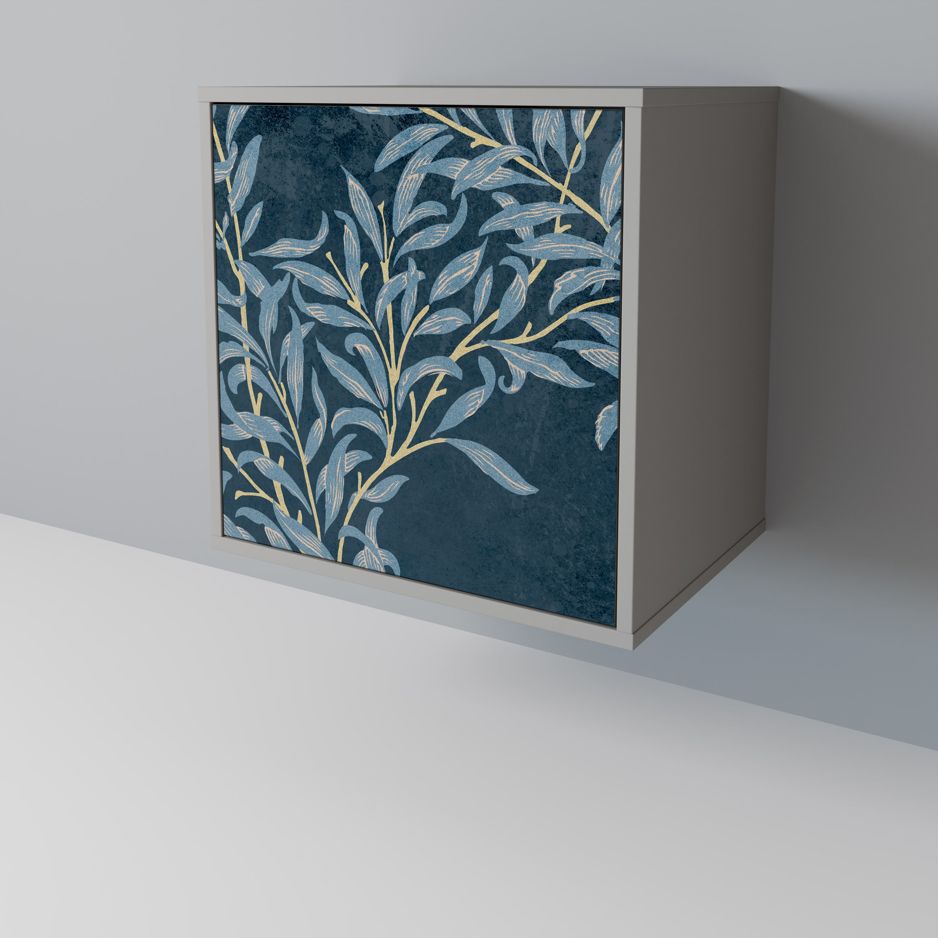 BLUE LEAVES Sideboard mit 1 Tür in Grau