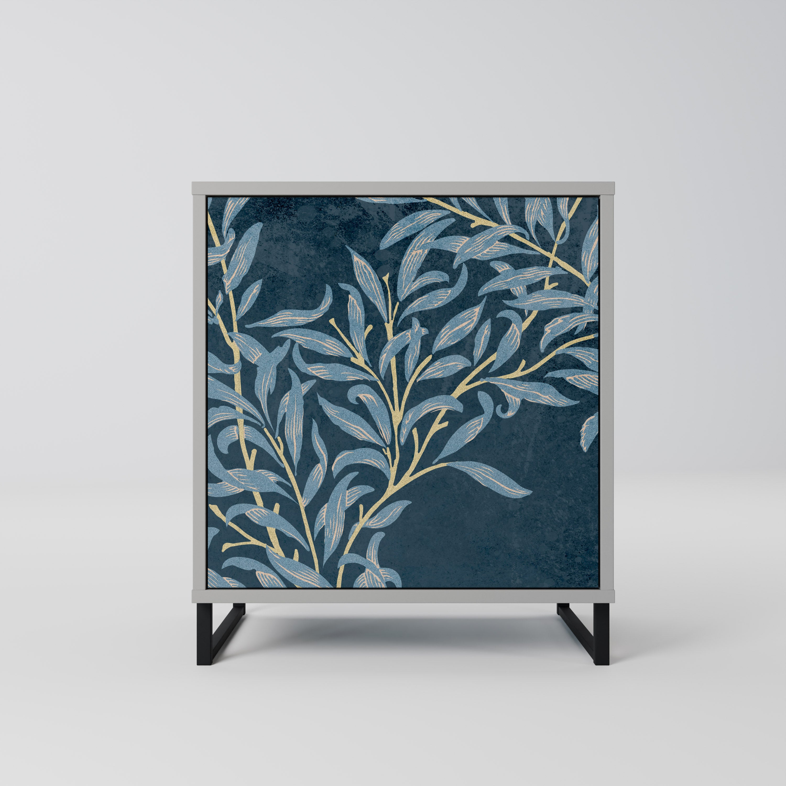 BLUE LEAVES Sideboard mit 1 Tür in Grau