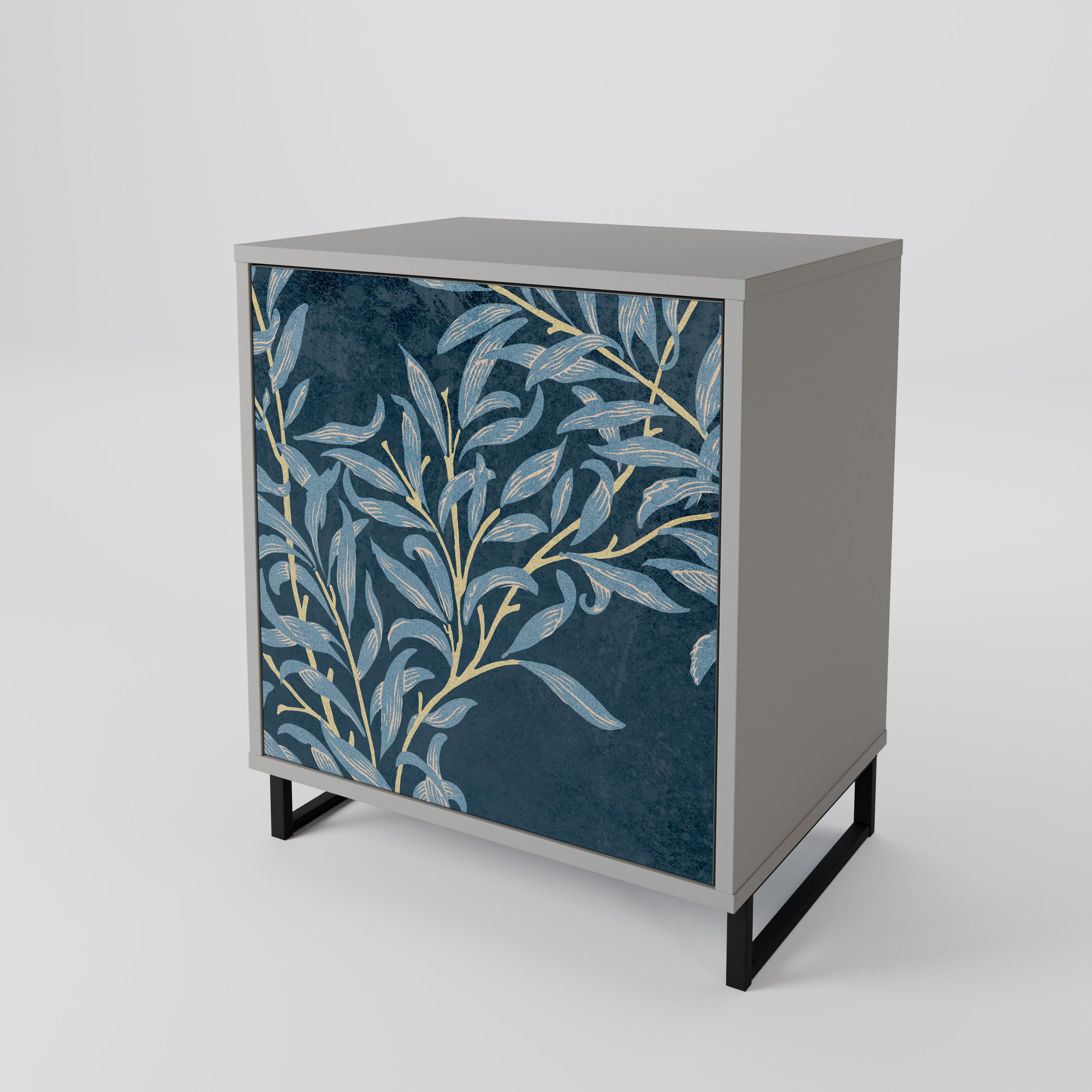 BLUE LEAVES Sideboard mit 1 Tür in Grau