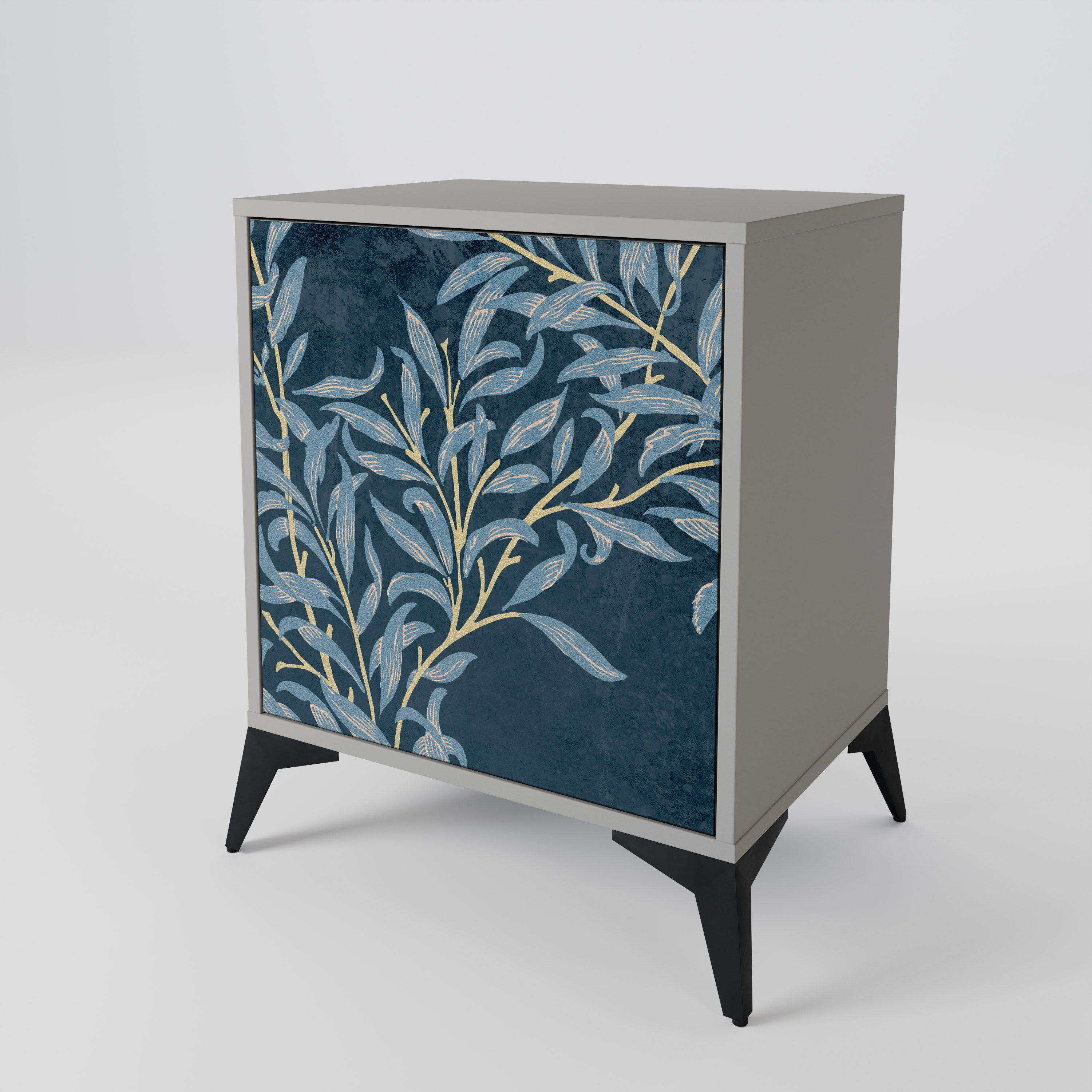 BLUE LEAVES Sideboard mit 1 Tür in Grau