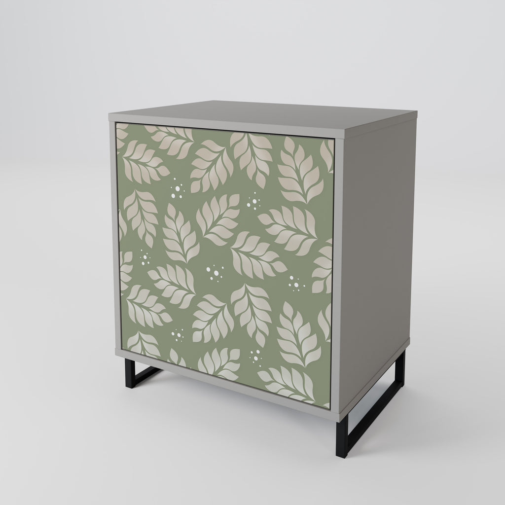 LEAVES ON GREEN Sideboard mit 1 Tür in Grau