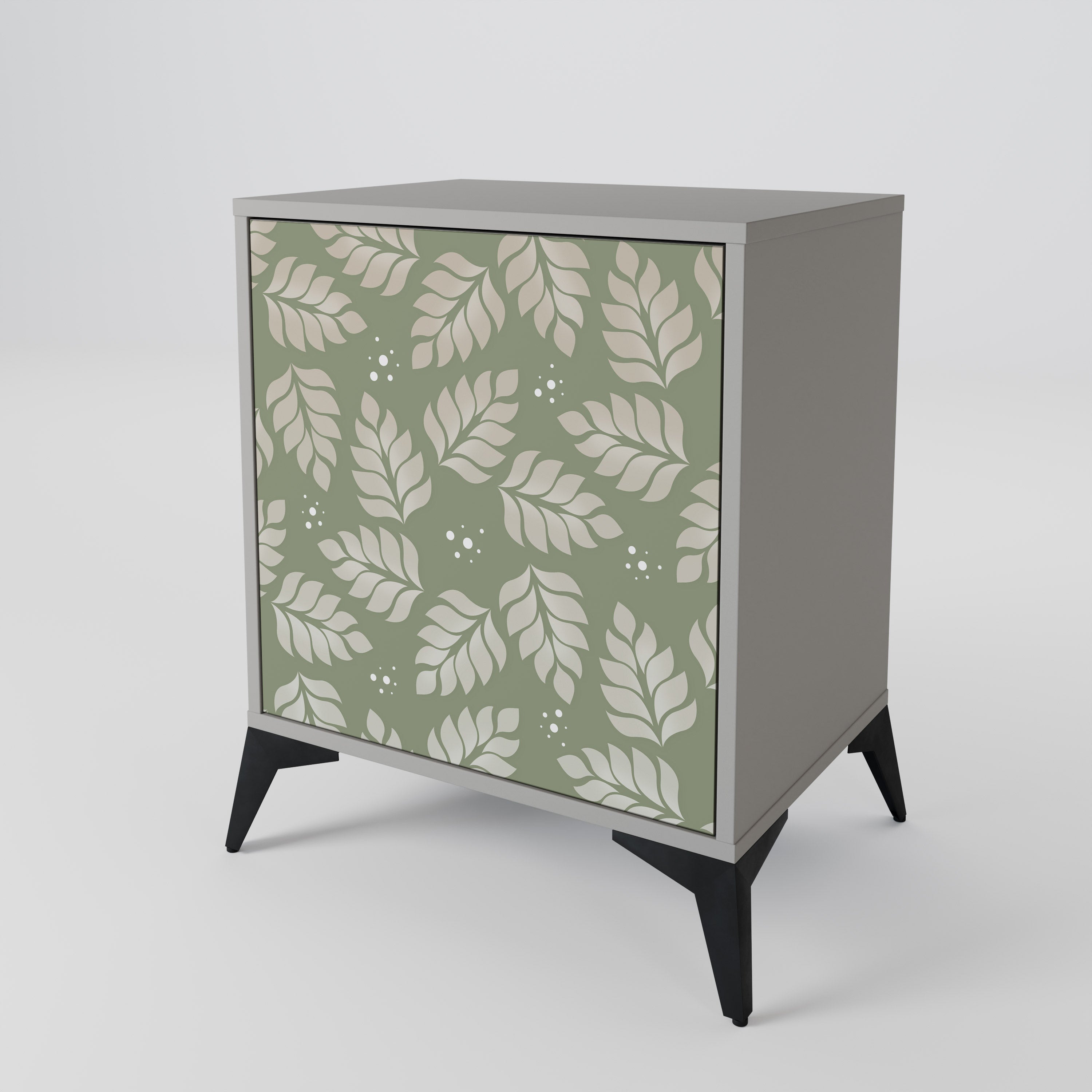 LEAVES ON GREEN Sideboard mit 1 Tür in Grau