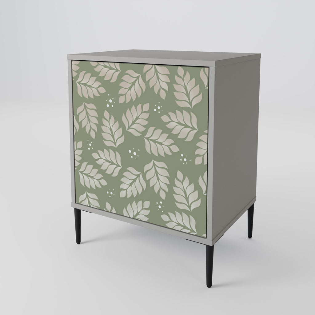 LEAVES ON GREEN Sideboard mit 1 Tür in Grau