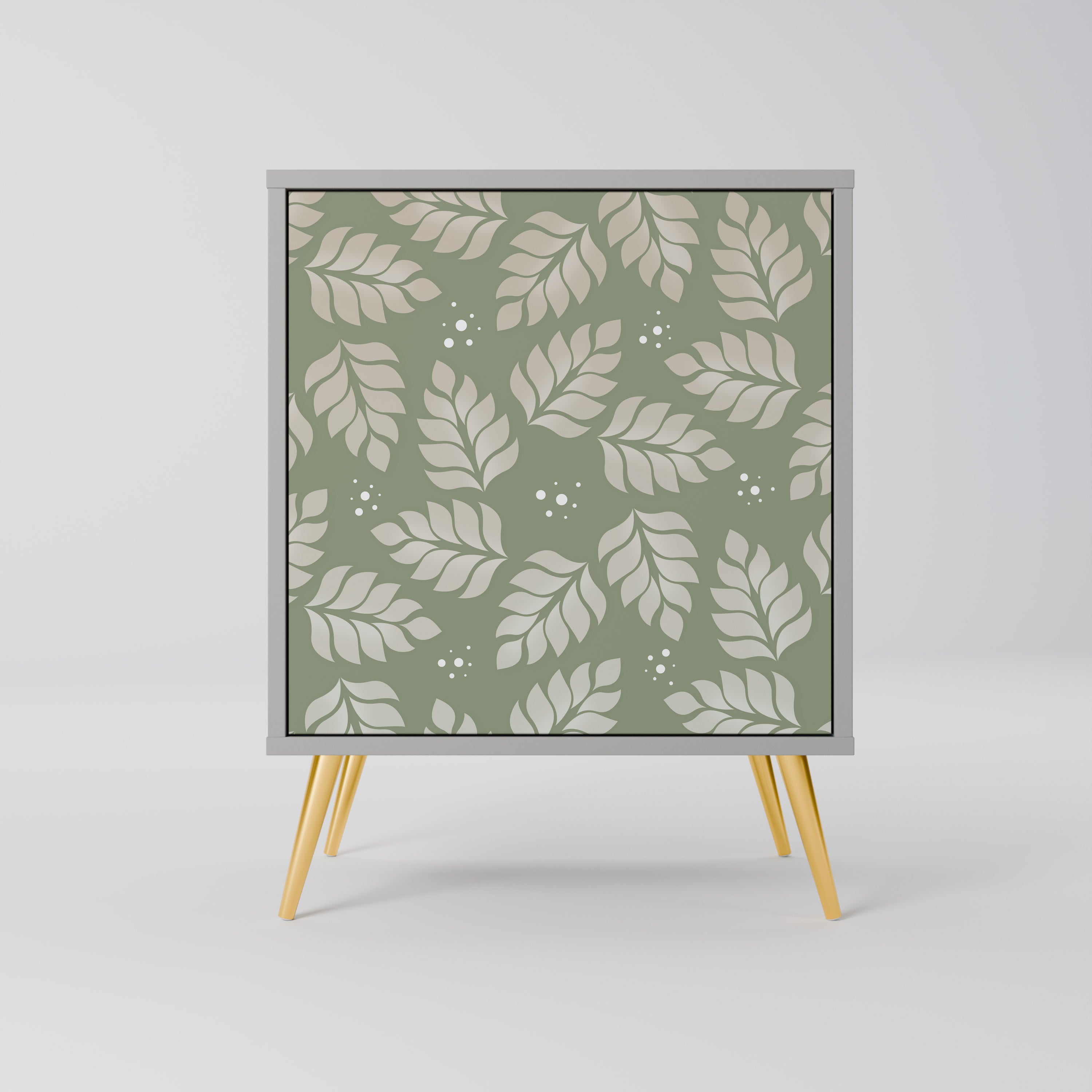 LEAVES ON GREEN Sideboard mit 1 Tür in Grau