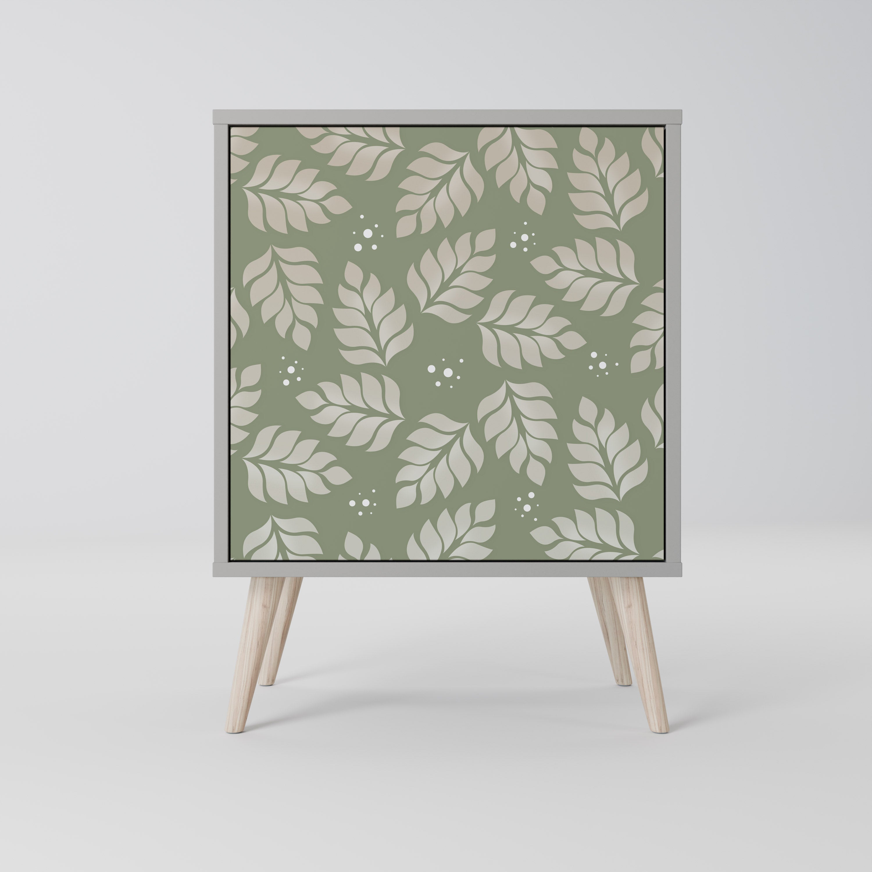 LEAVES ON GREEN Sideboard mit 1 Tür in Grau