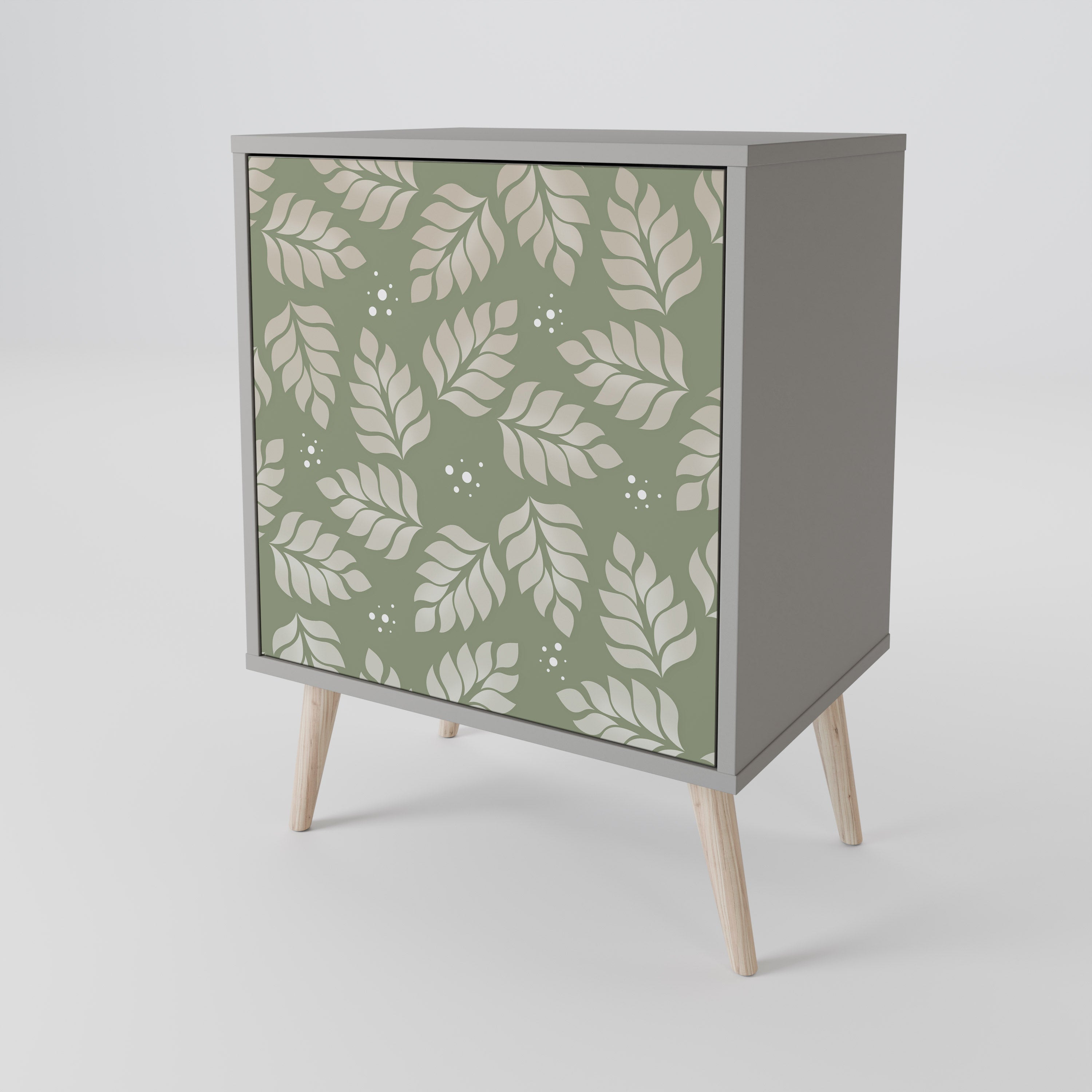 LEAVES ON GREEN Sideboard mit 1 Tür in Grau