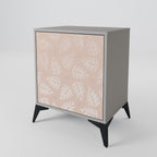 LEAVES ON BEIGE Sideboard mit 1 Tür in Grau