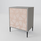 LEAVES ON BEIGE Sideboard mit 1 Tür in Grau