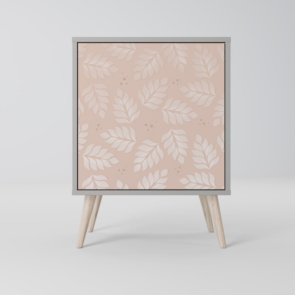 LEAVES ON BEIGE Sideboard mit 1 Tür in Grau