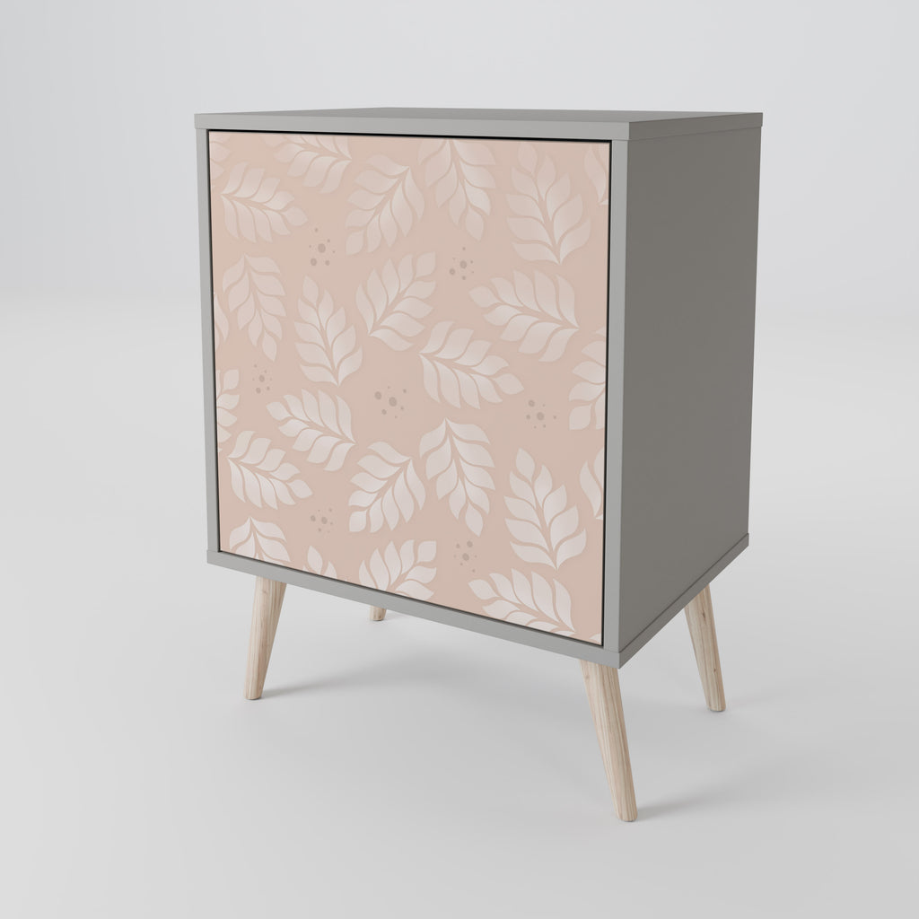 LEAVES ON BEIGE Sideboard mit 1 Tür in Grau