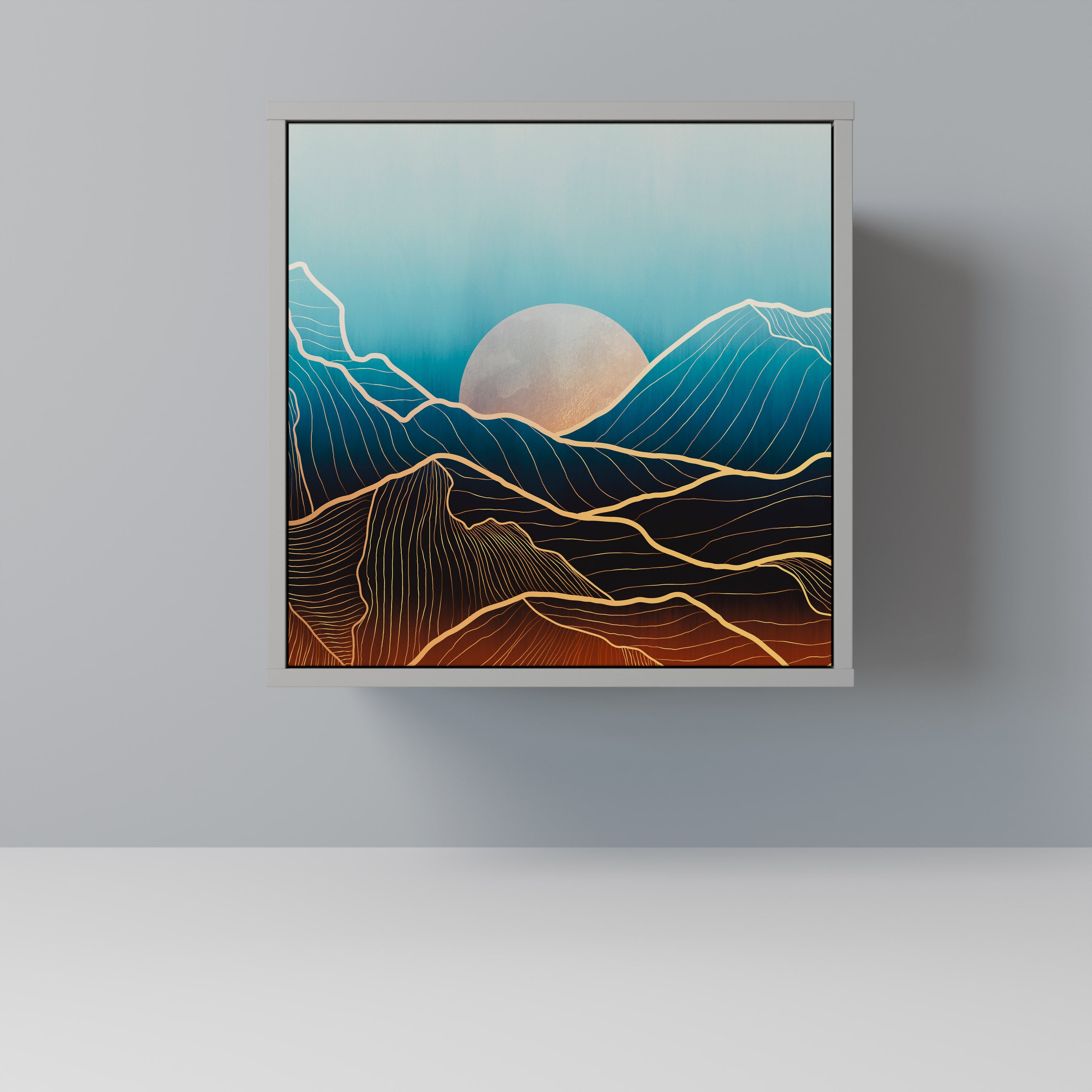 LUNAR SECRETS Sideboard mit 1 Tür in Grau