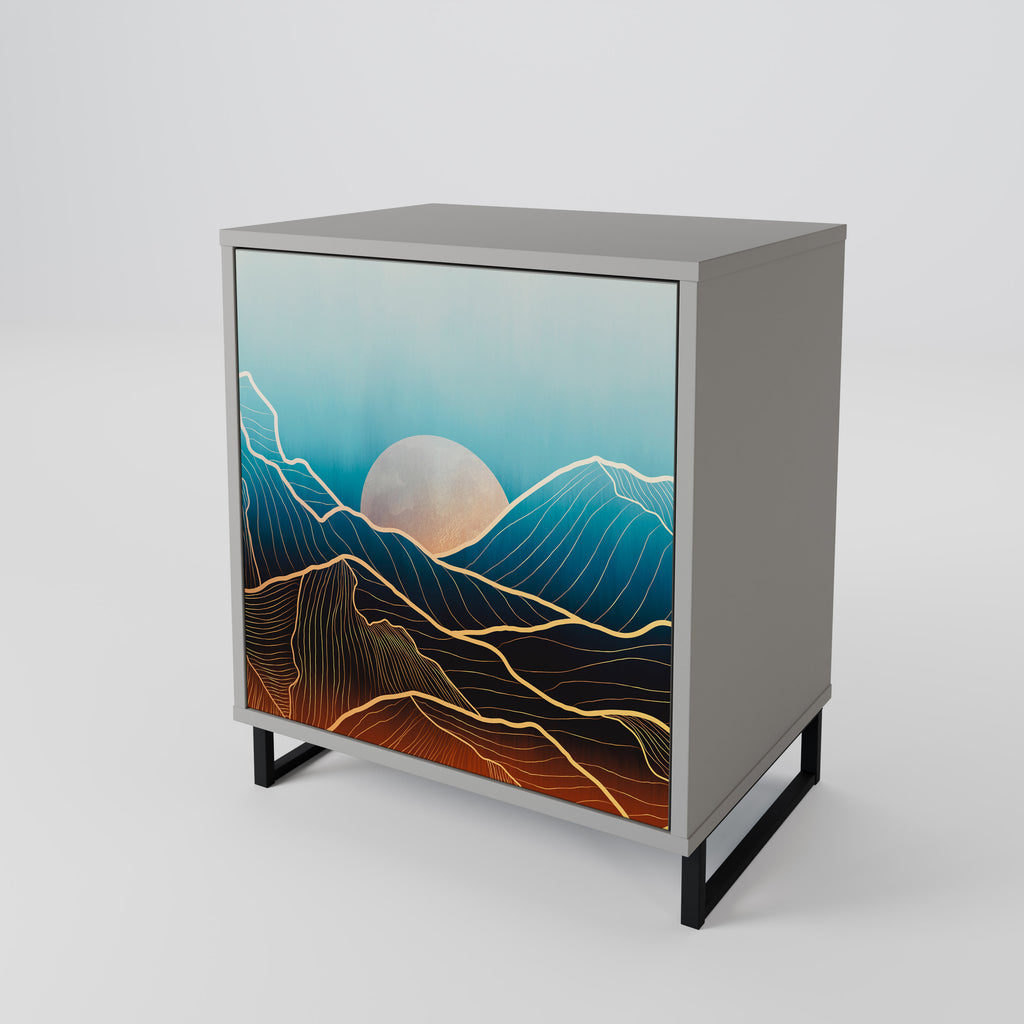 LUNAR SECRETS Sideboard mit 1 Tür in Grau