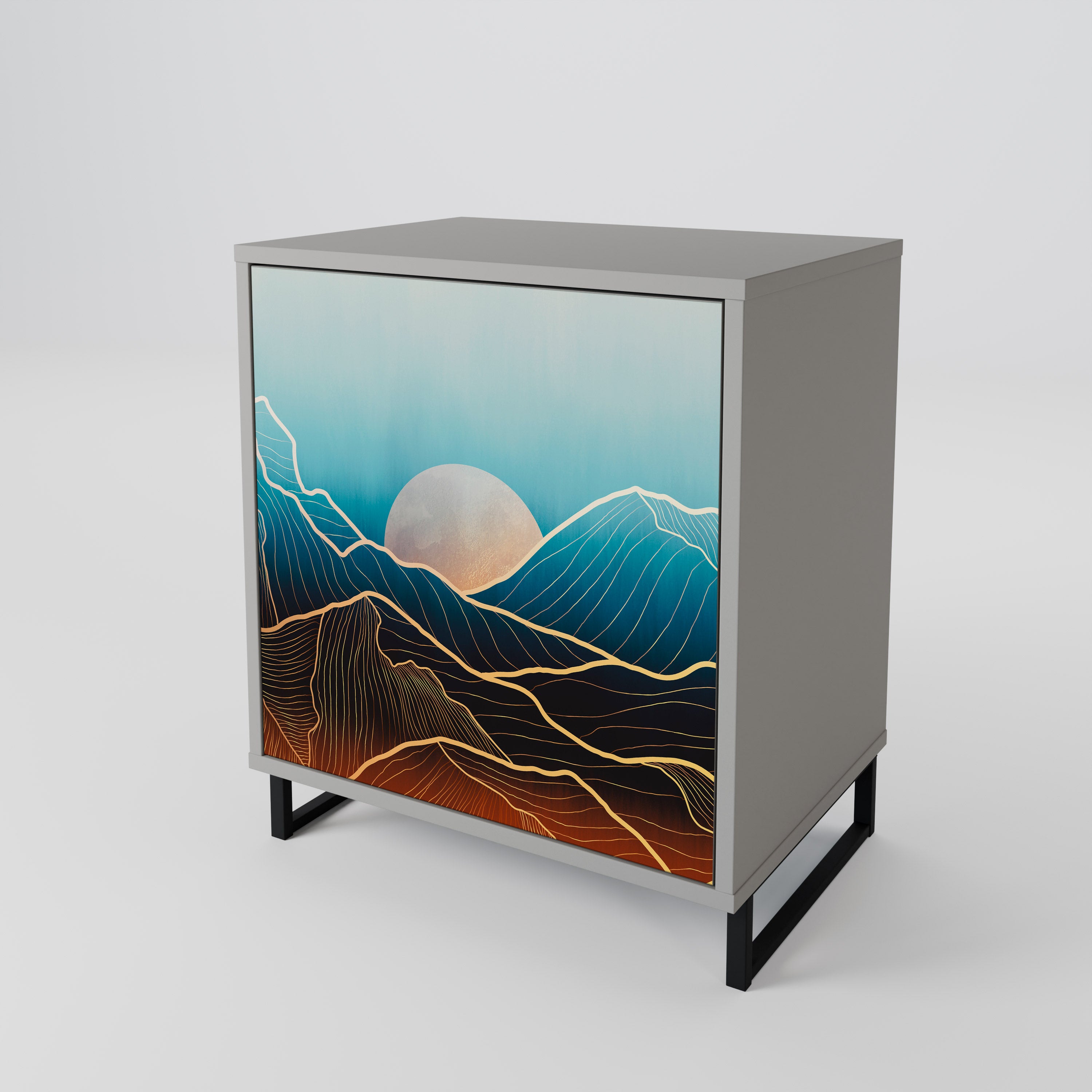 LUNAR SECRETS Sideboard mit 1 Tür in Grau