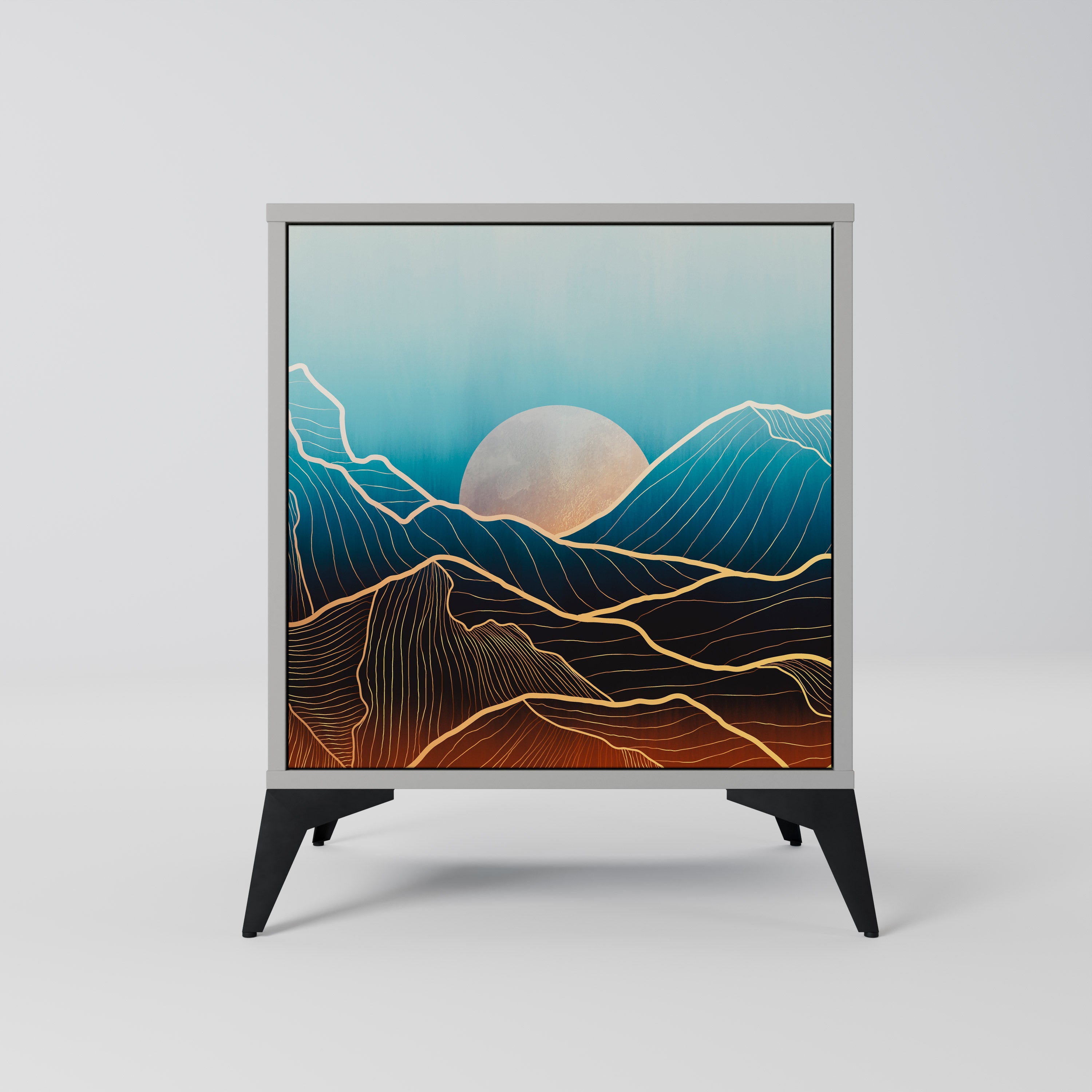 LUNAR SECRETS Sideboard mit 1 Tür in Grau